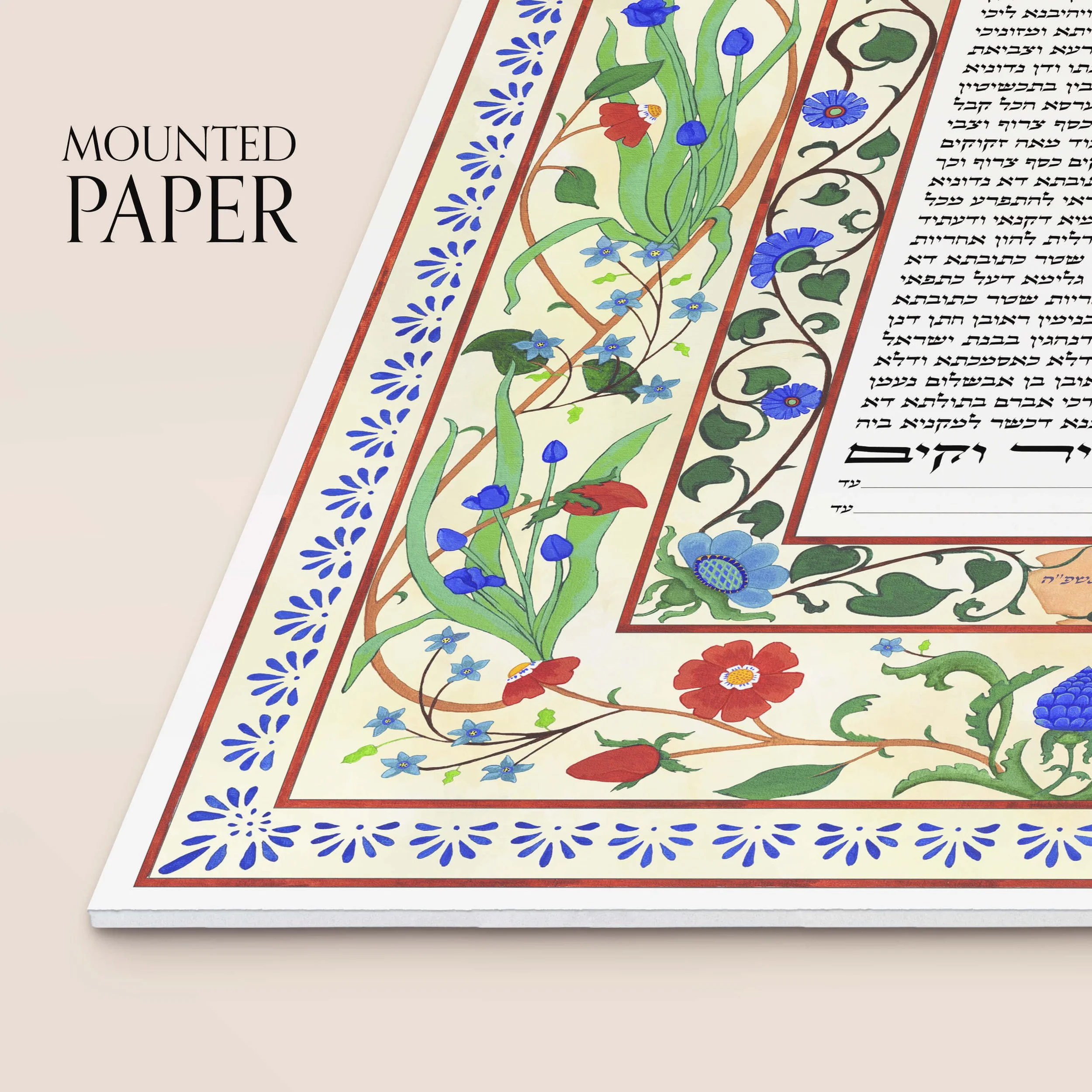 6 home of love ketubah mounted paper closeup.jpg
