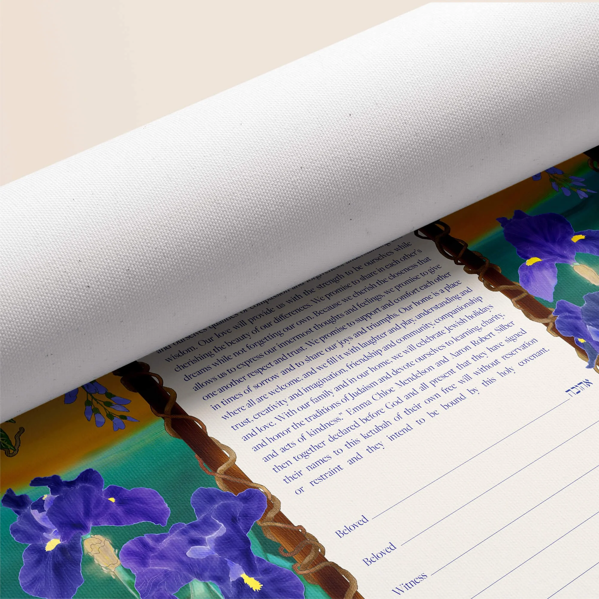 10 bliss ketubah rolled canvas closeup 2.jpg