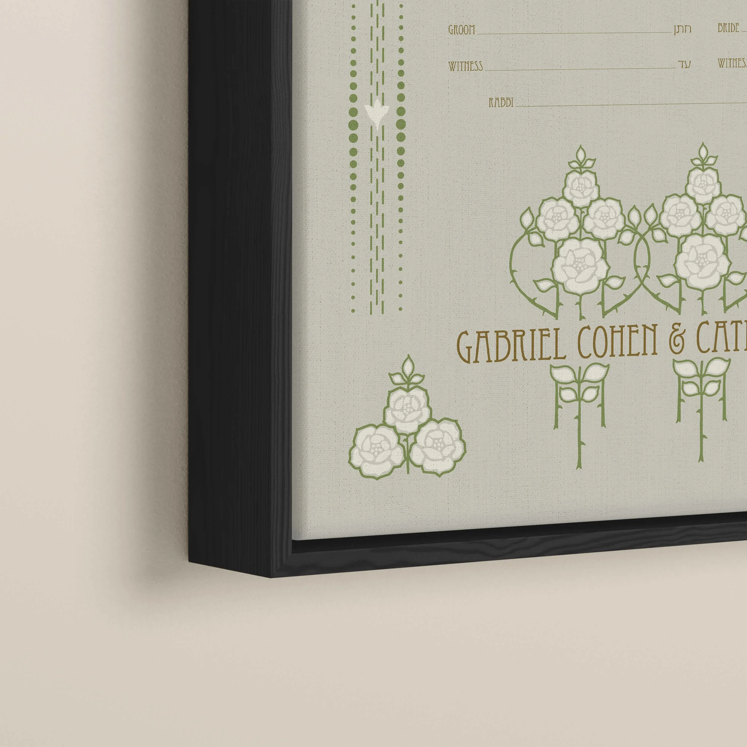 15 roses ketubah angle float frame.jpg