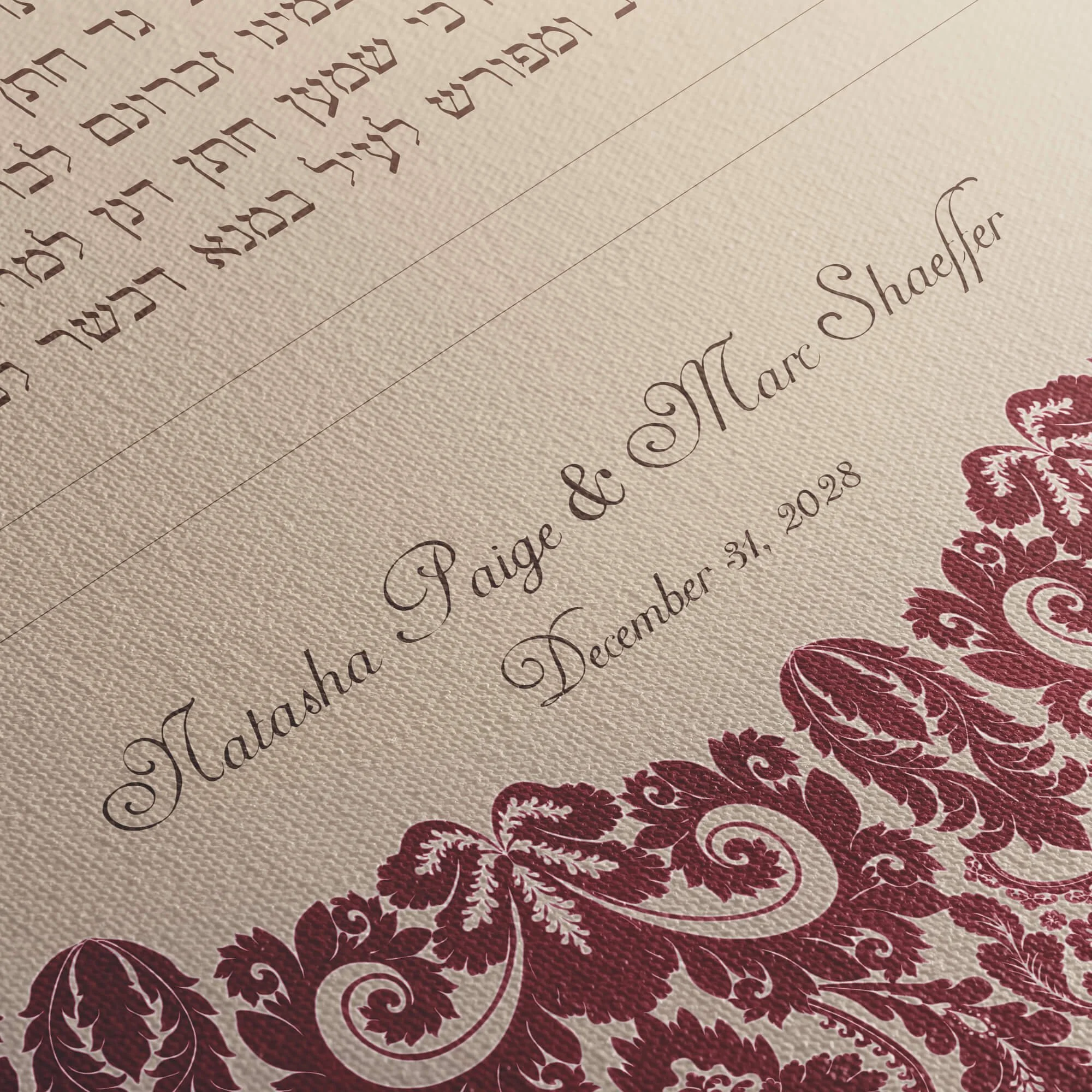 8 flor de vida burgundy ketubah canvas closeup 3.jpg