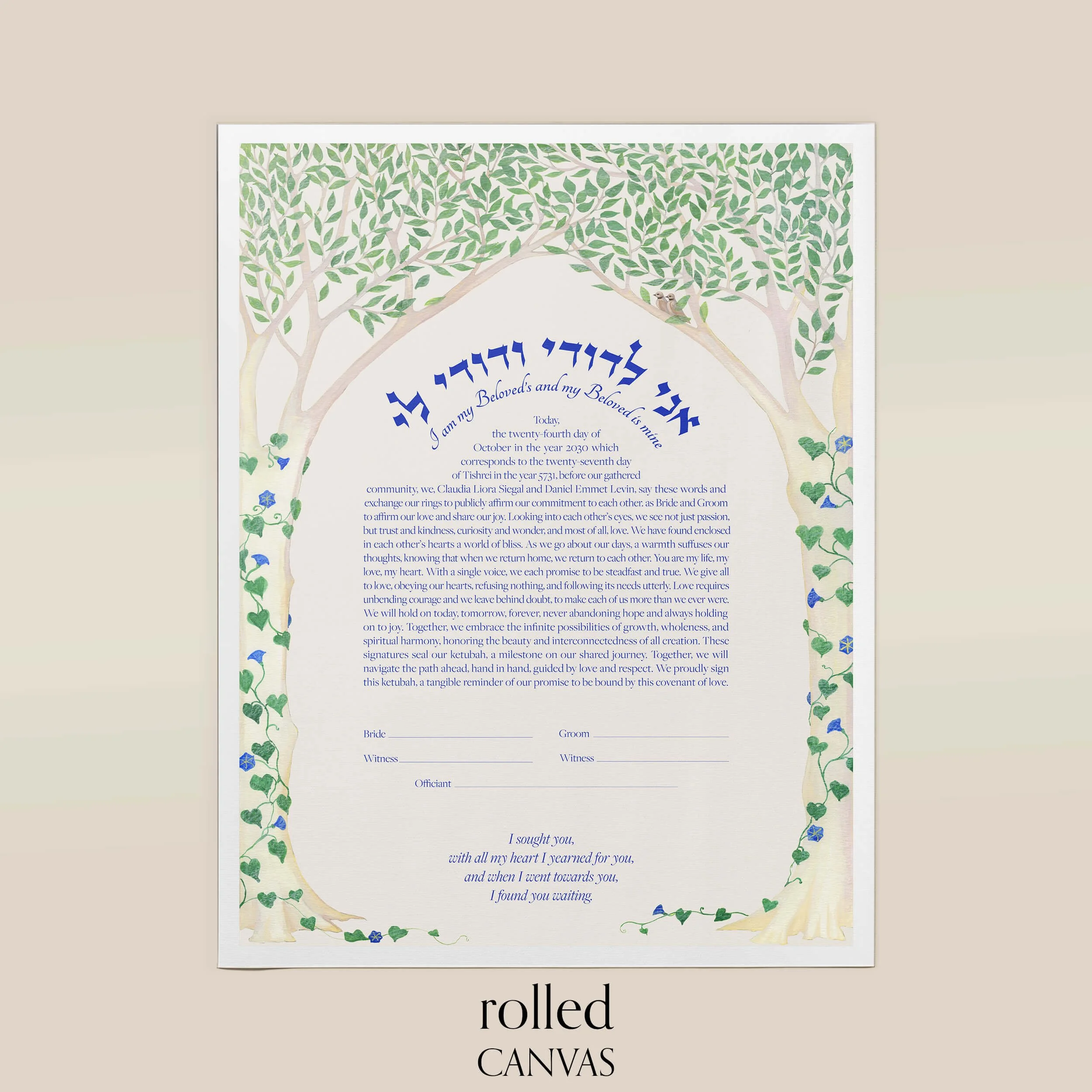 7 morning glories ketubah rolled canvas.jpg