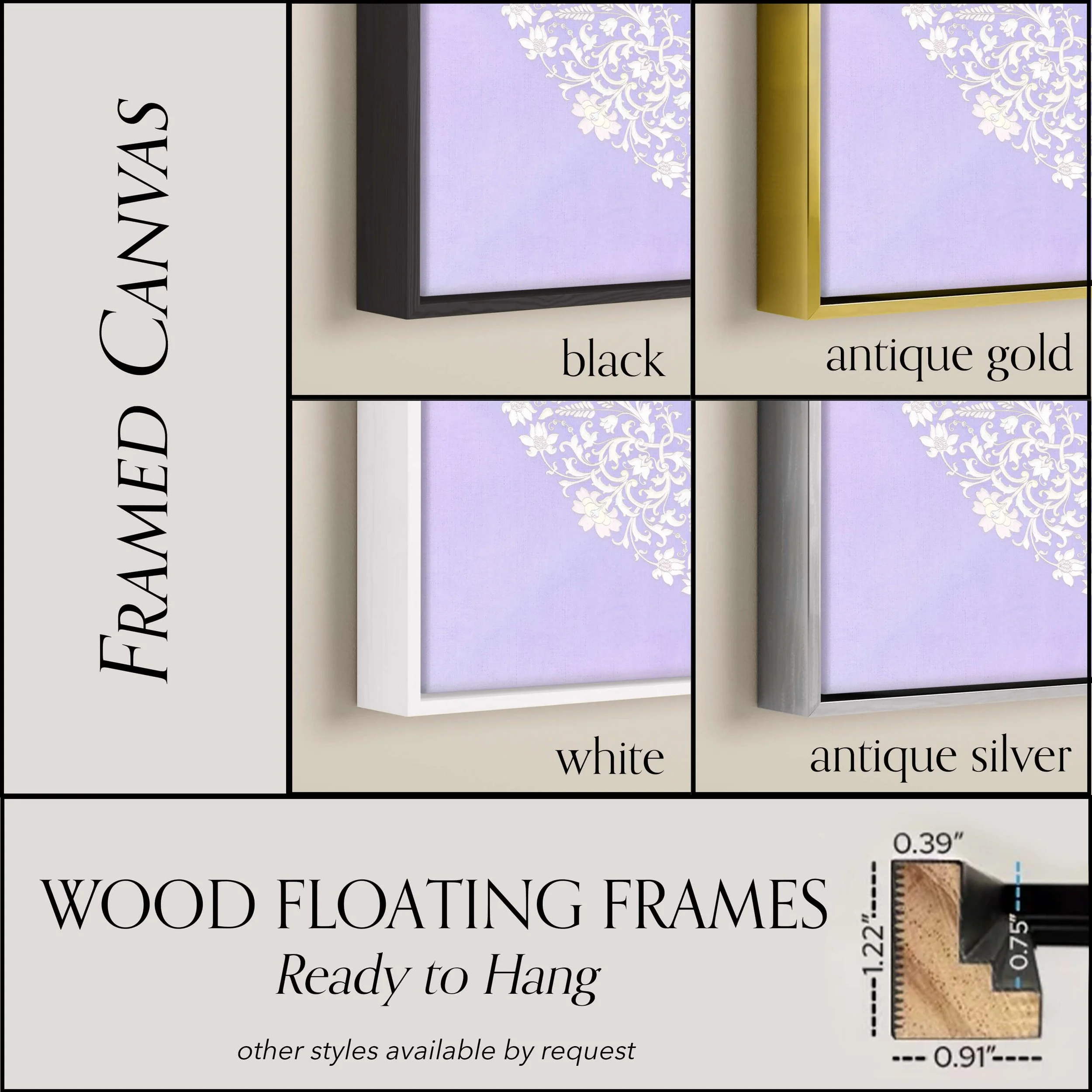16 lavender and lace ketubah options frame floating canvas.jpg