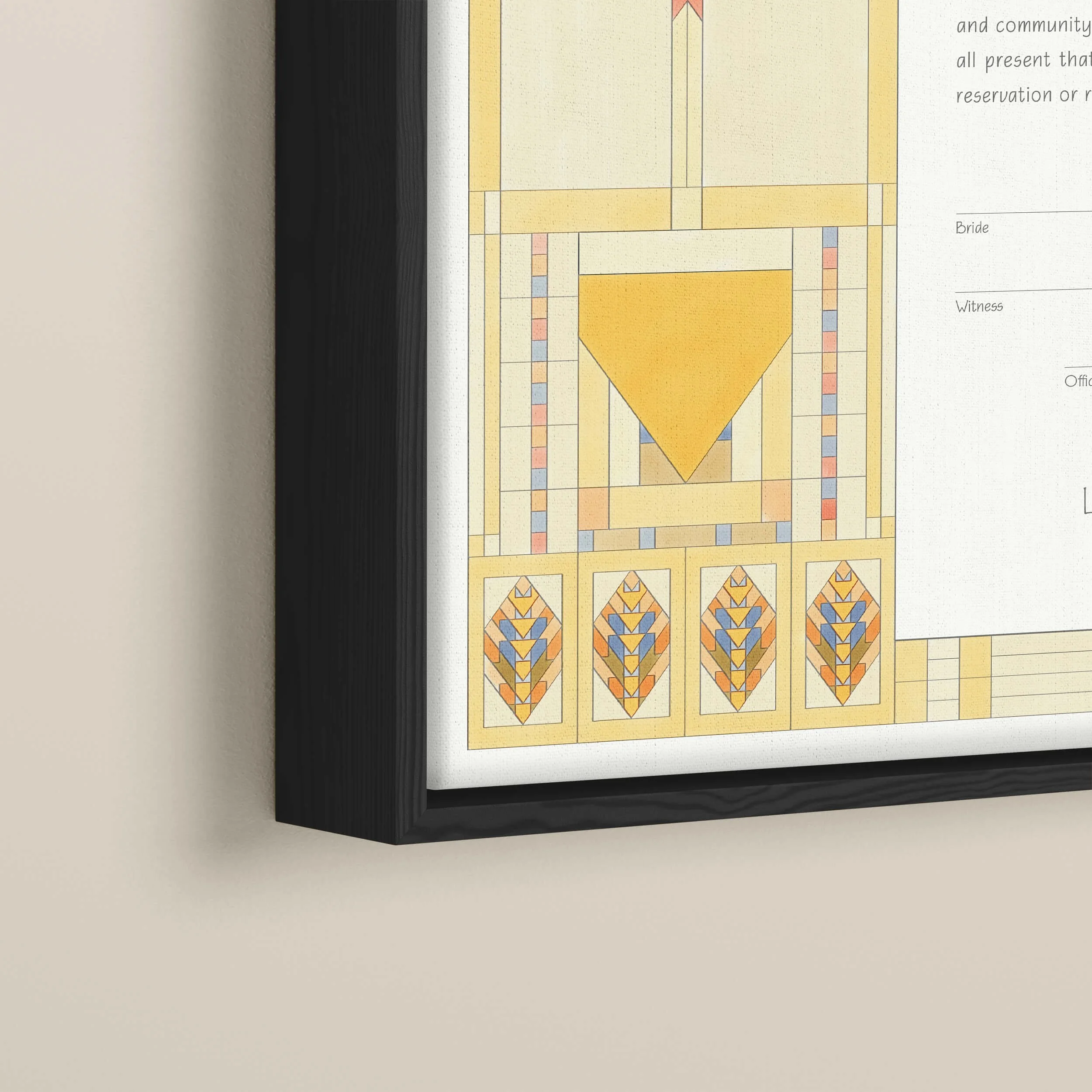 15 art deco tree of life ketubah angle float frame.jpg