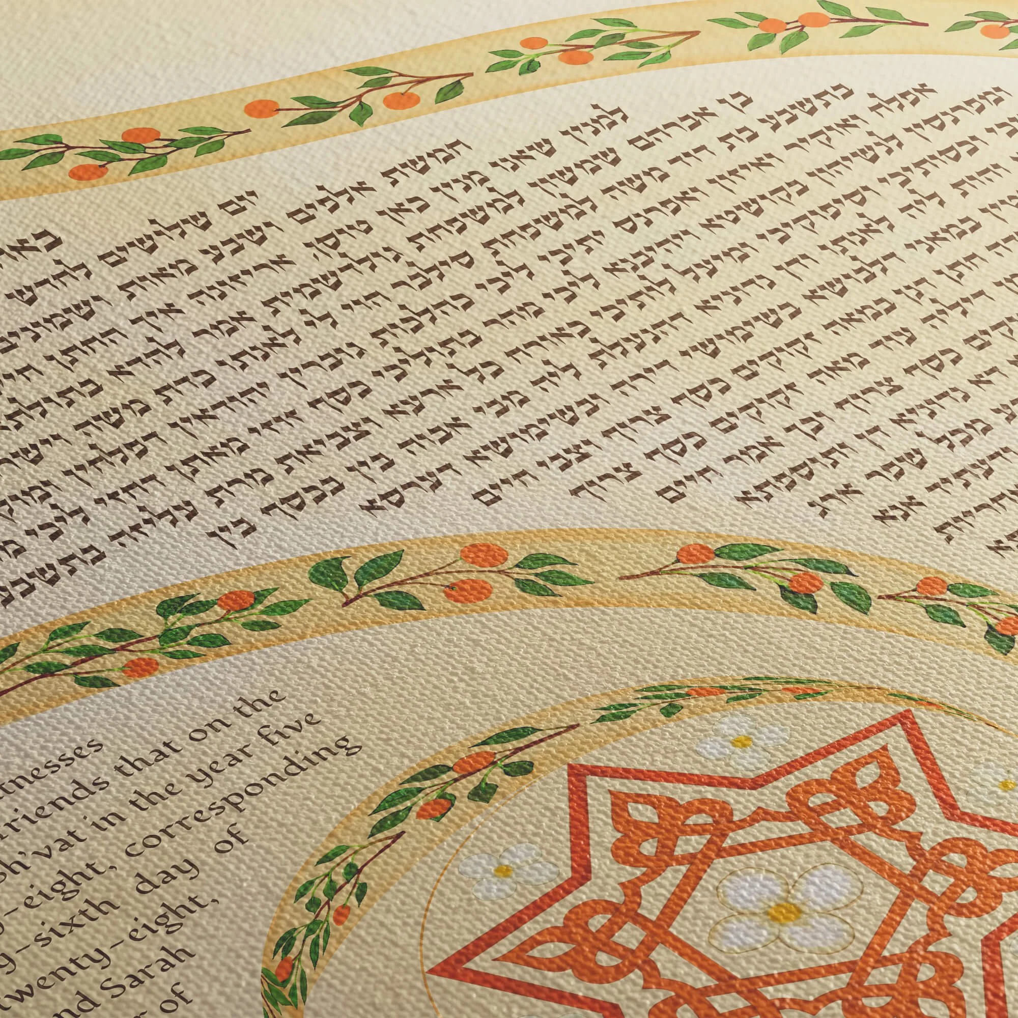 8 orange blossom ketubah canvas closeup 3.jpg