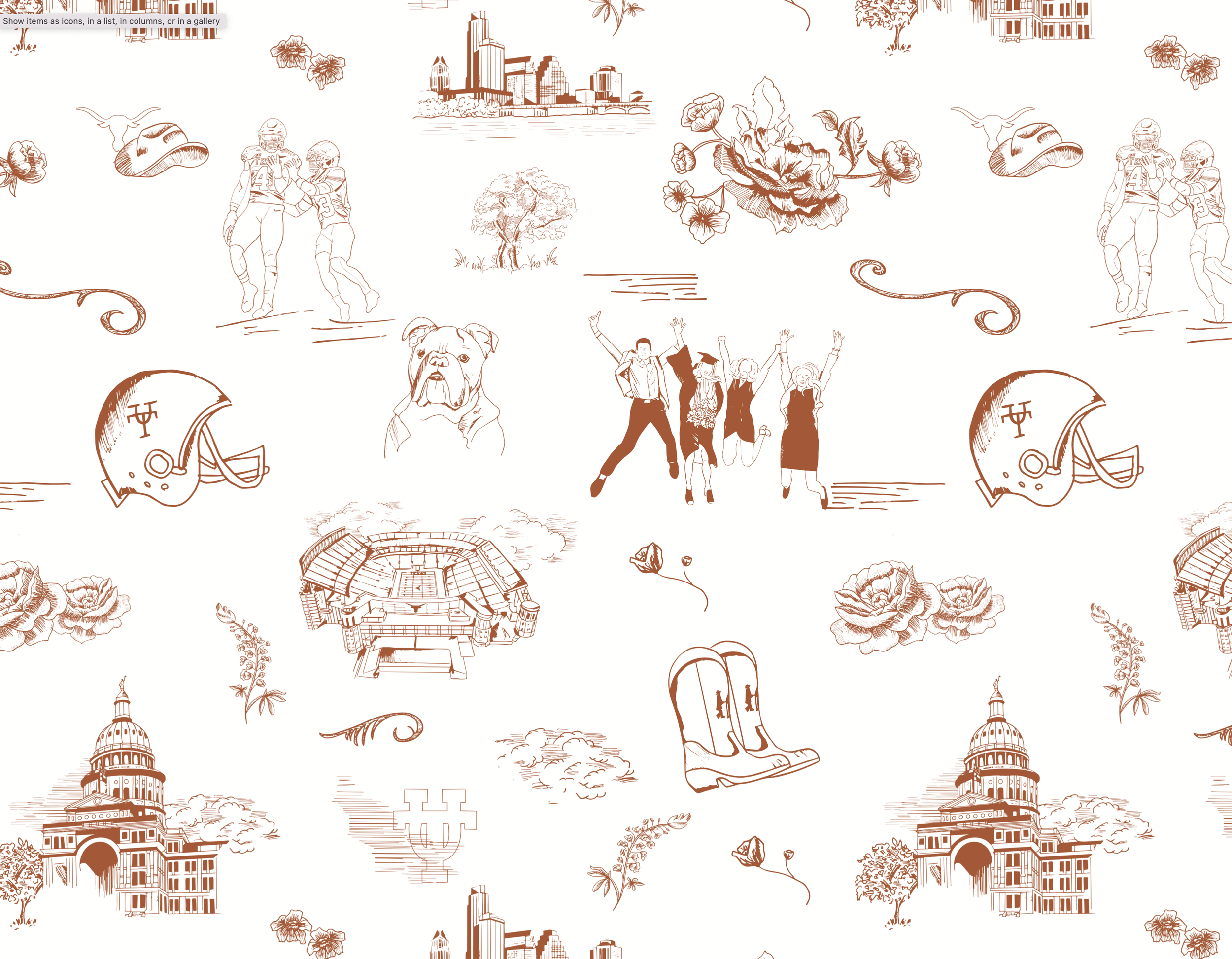 Custom Toile Pattern for Fabric