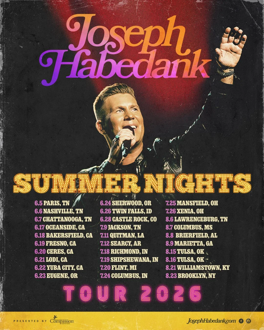 Joseph Habedank Announces Summer Nights