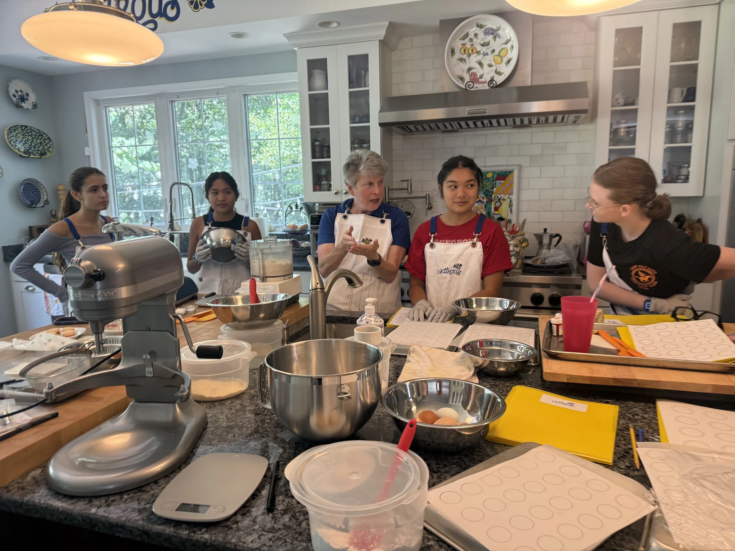 Hard at work making French Macarons