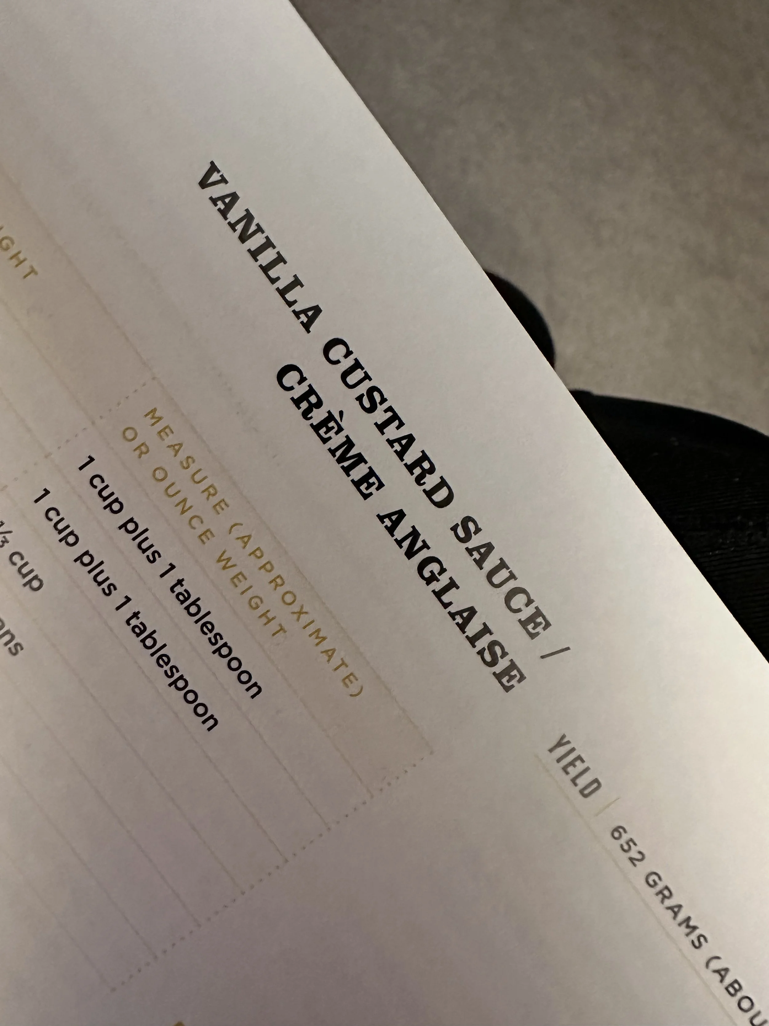 Crème Anglaise - Vanilla Custard Sauce