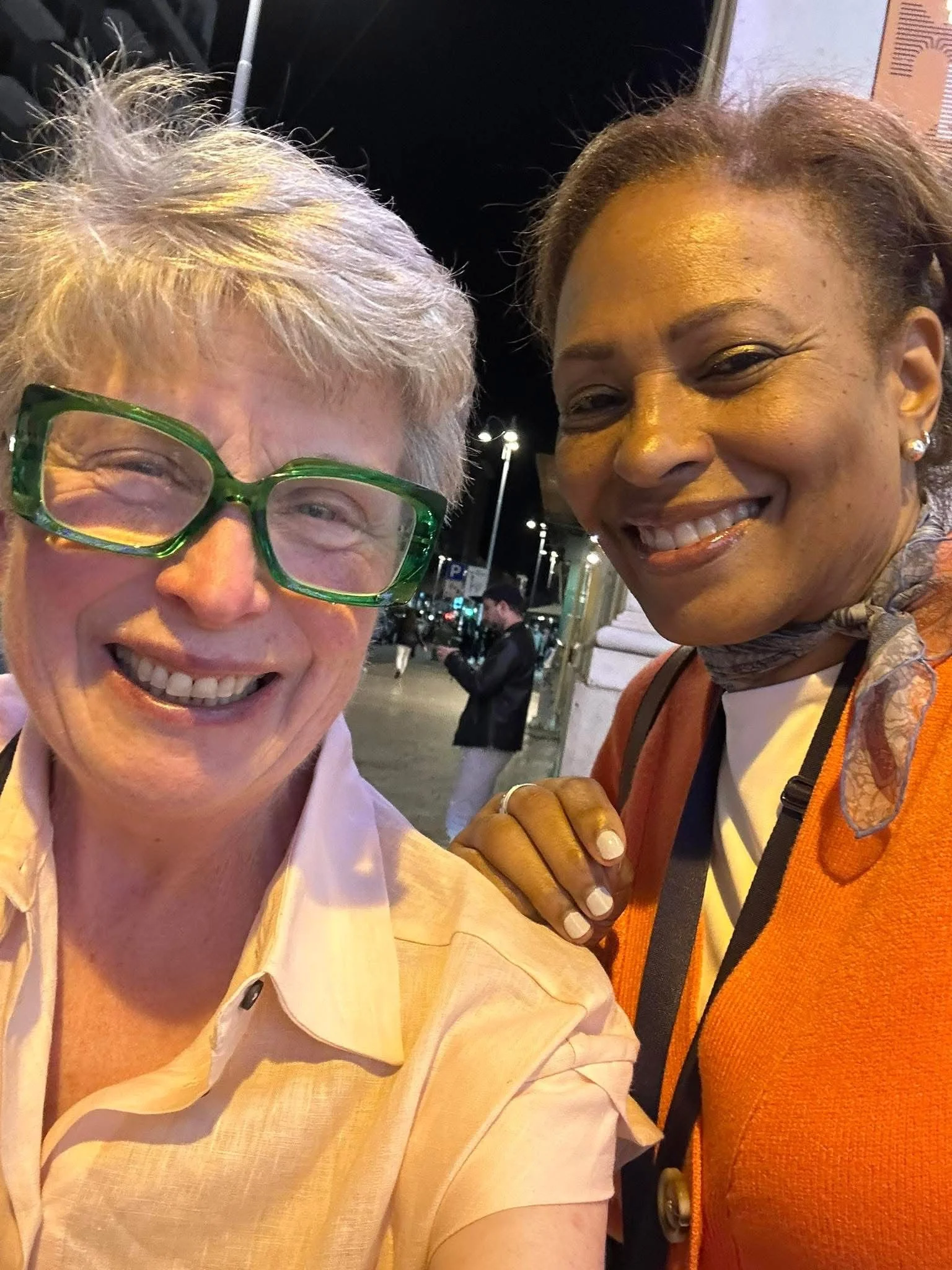 My dear friend, Monica on the streets in Puglia