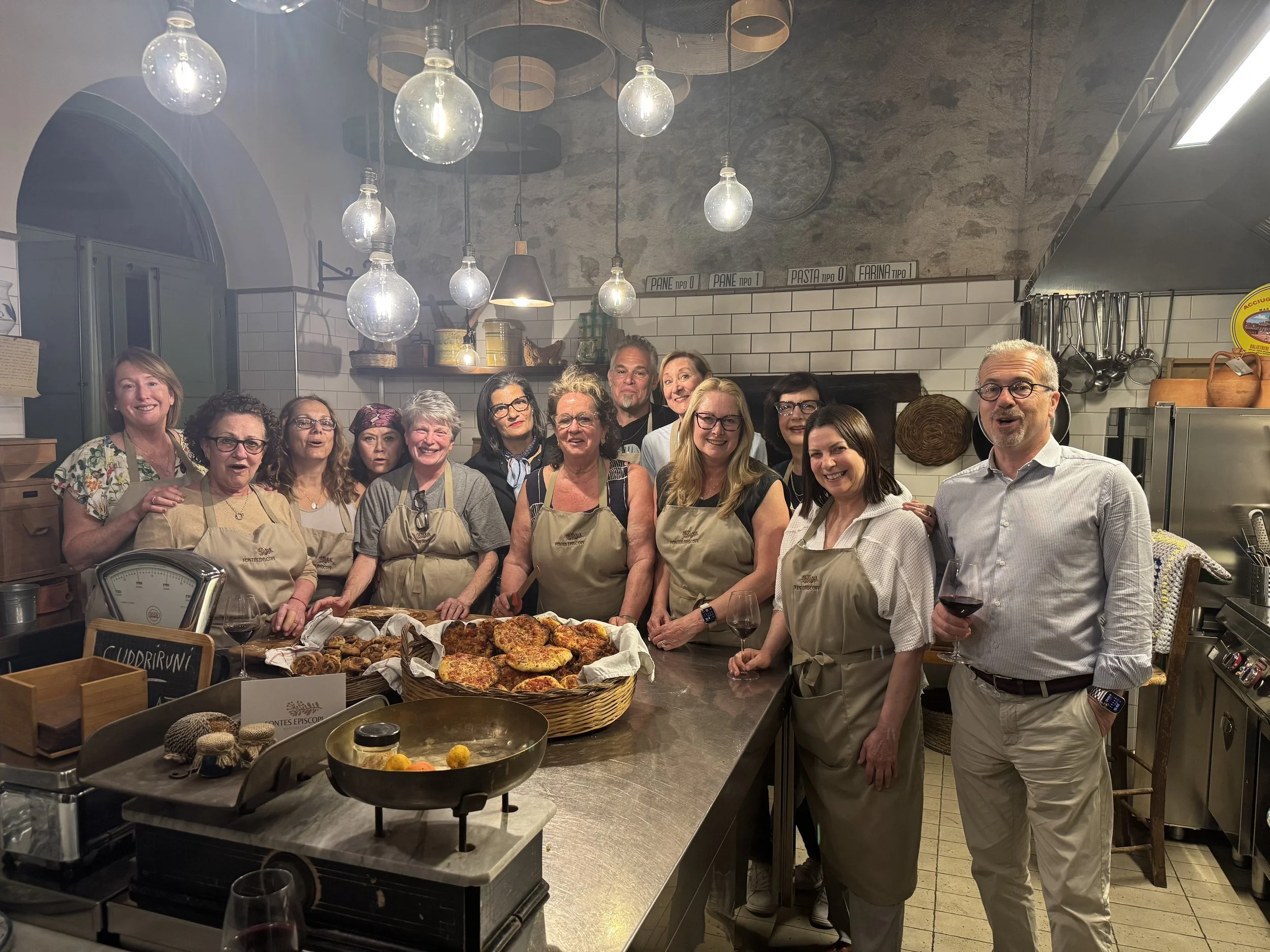 Le Donna di Sicilia - Karen, Sandy, Jeanine K, Maxanne, Alberto, Me, Maddelena, Robin, Chef Ric, Helen, Jeanine M. Vicki and Helene