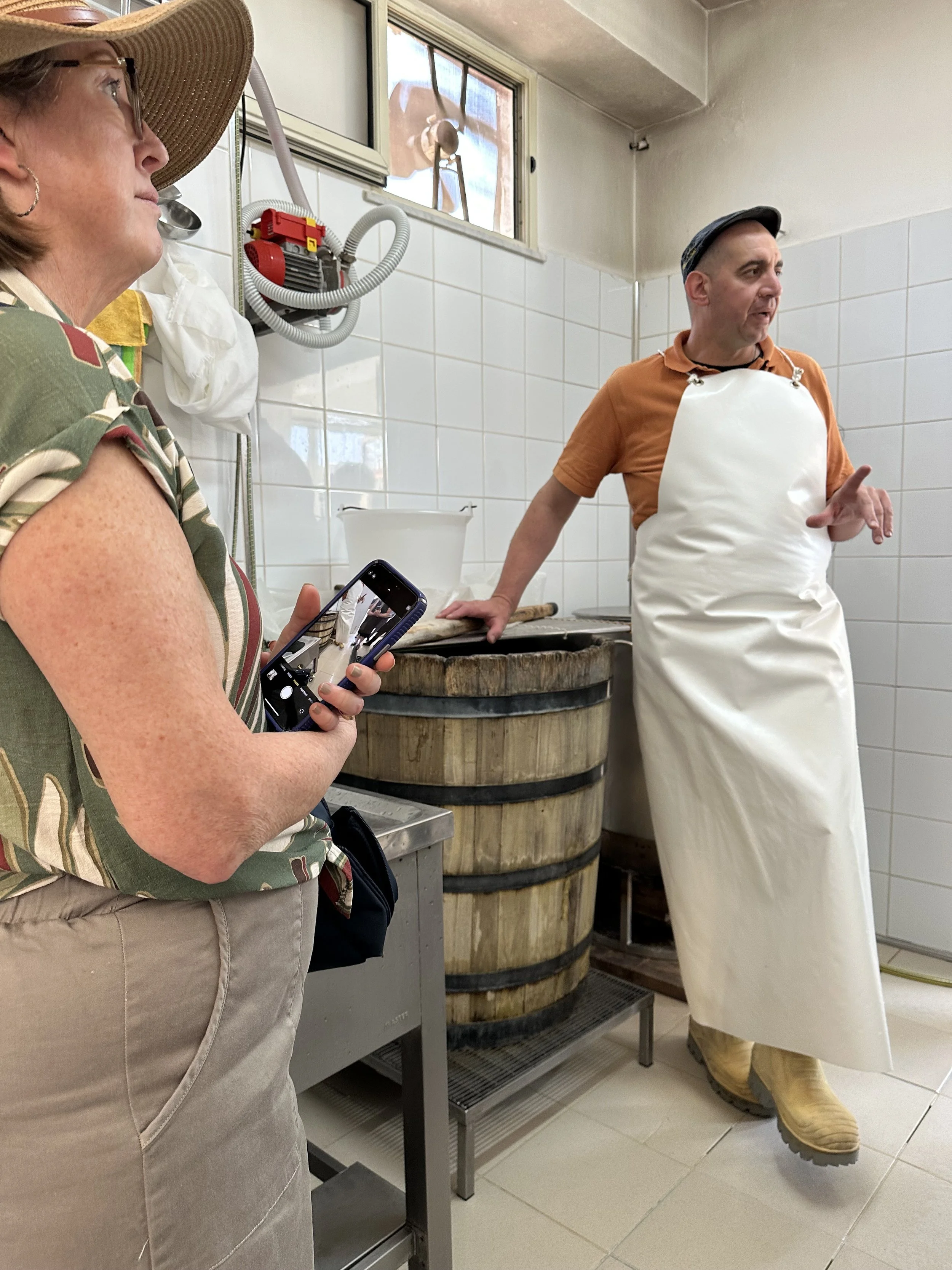 Such a tall man dedicated to making such delicious cheese