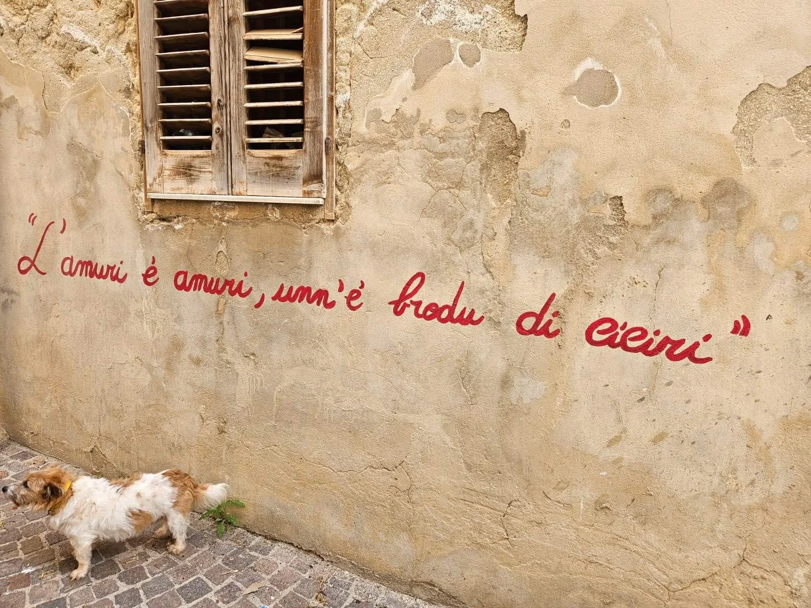 In Sicily they say, "Love is love, it's not chickpea soup!!"  Think about that!!