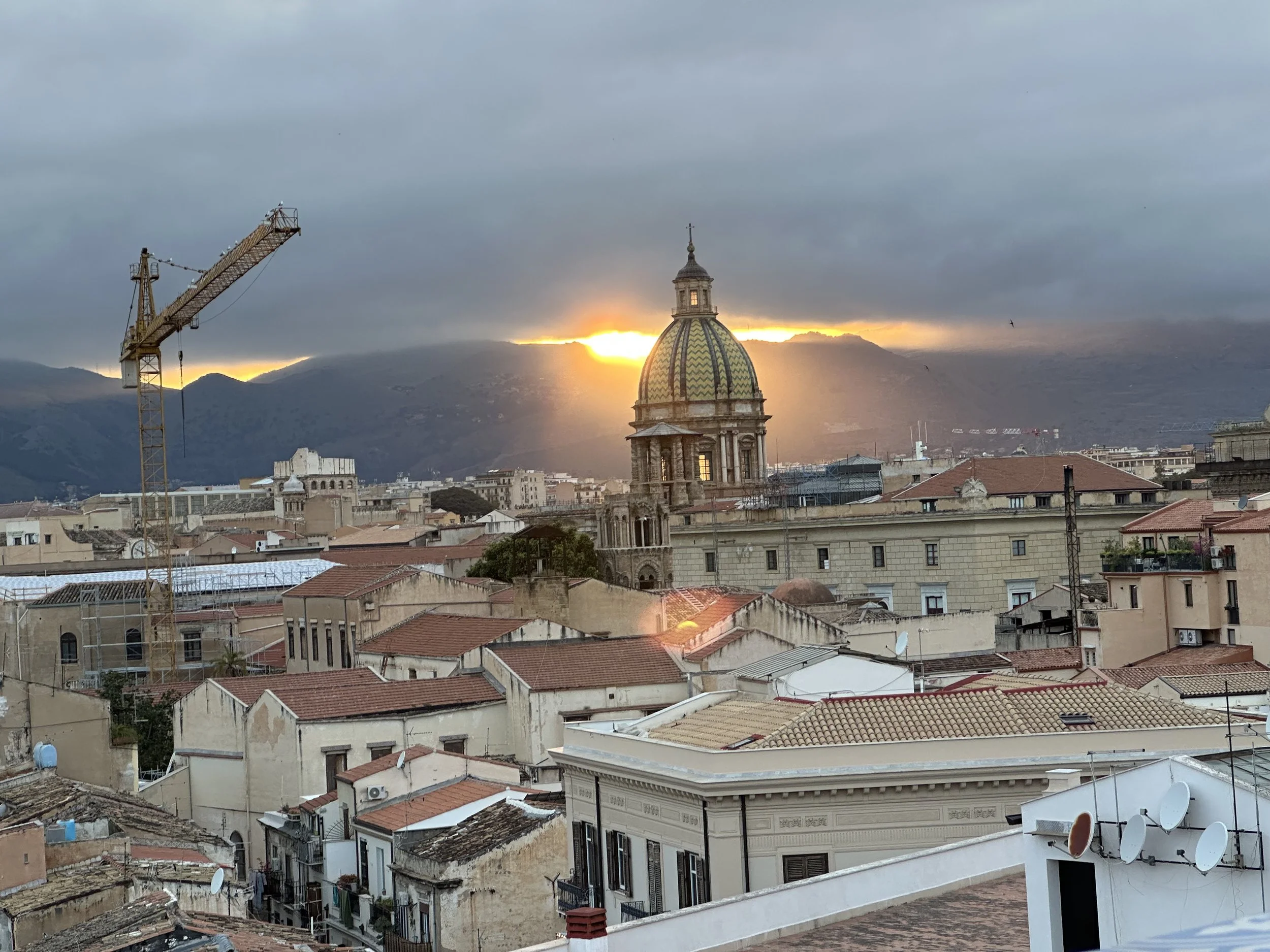 The view from our rooftop aperitivo