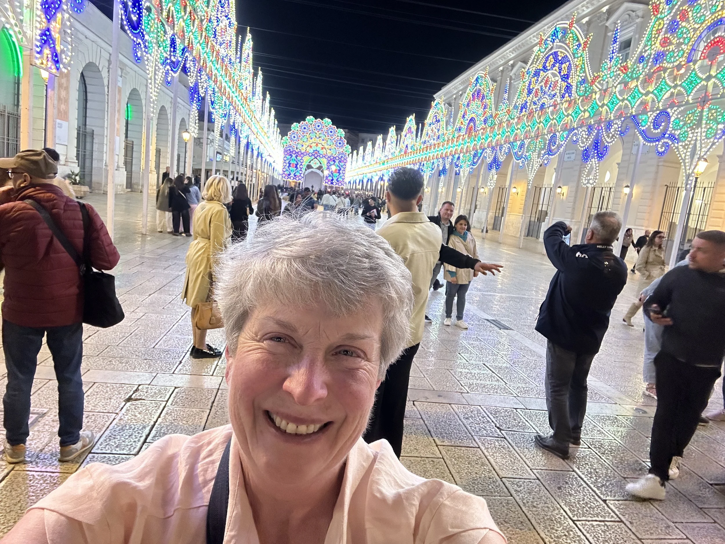 Selfie in Bari at night