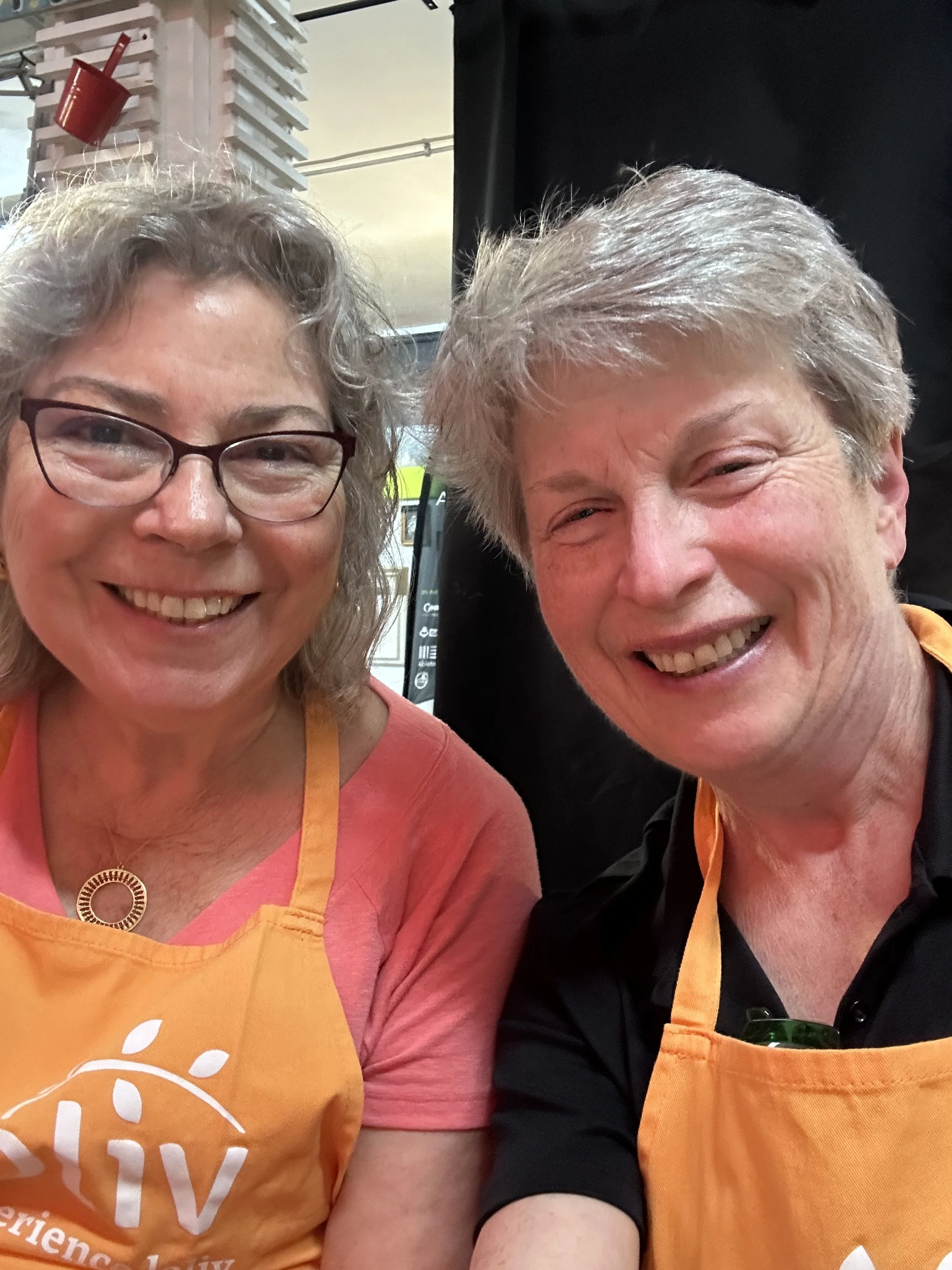 Marian and I having a blast making Pasticciotto
