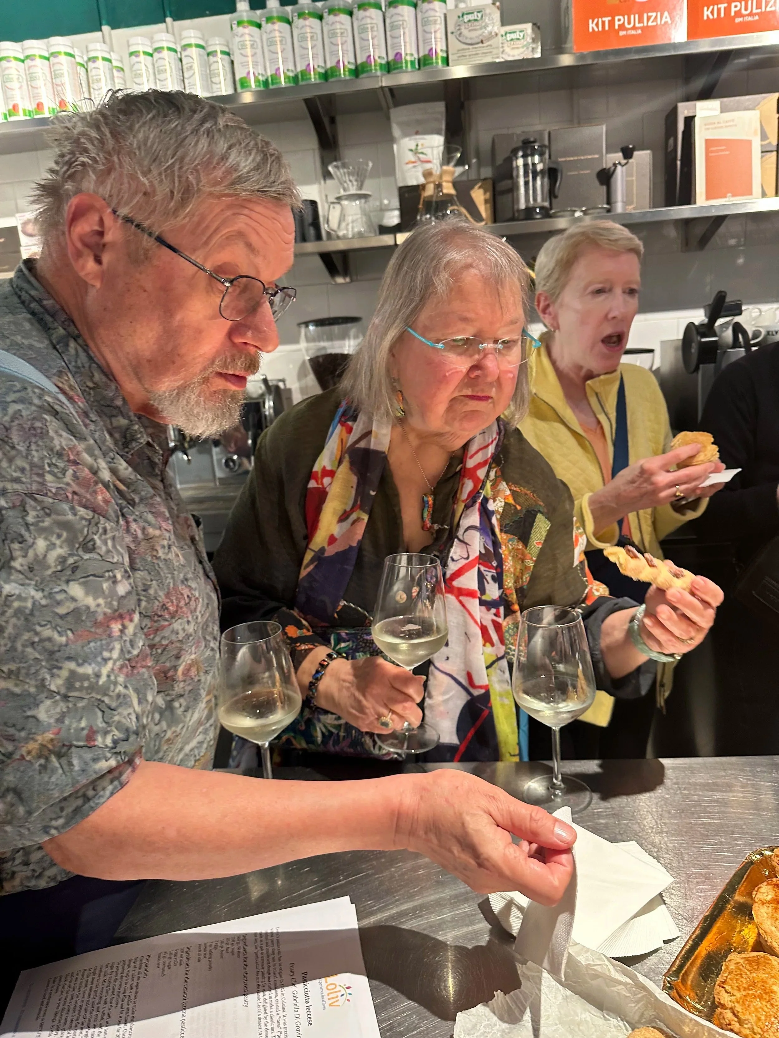 Peter, Janis, and Ellen enjoying our pastries