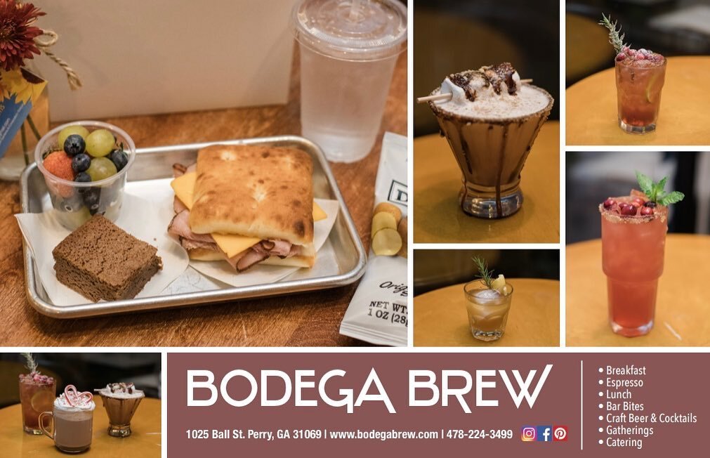 We&rsquo;re bringing in this pretty May Wednesday with our sweet friends from Bodega Brew! ✨

Offering + 
Espresso
Breakfast
Lunch
Bar Bites 
Craft Beer &amp; Cocktails 
Gatherings 
Catering 

Located Downtown Perry +
1025 Ball St.

Hometown Living A