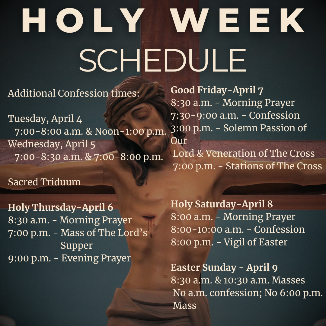 Holy Week 2022 Calendar