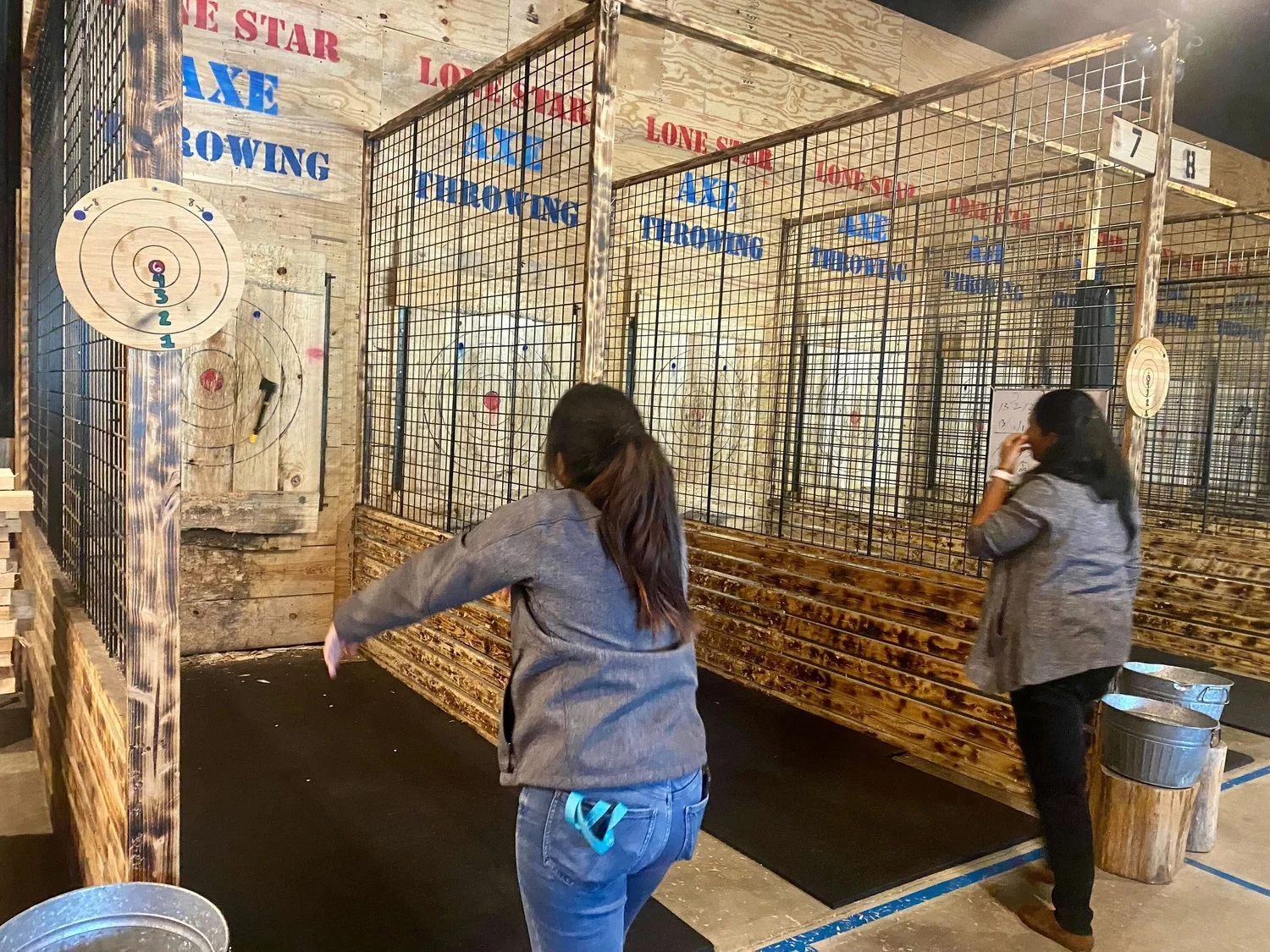 Natalia and Sruthi having fun