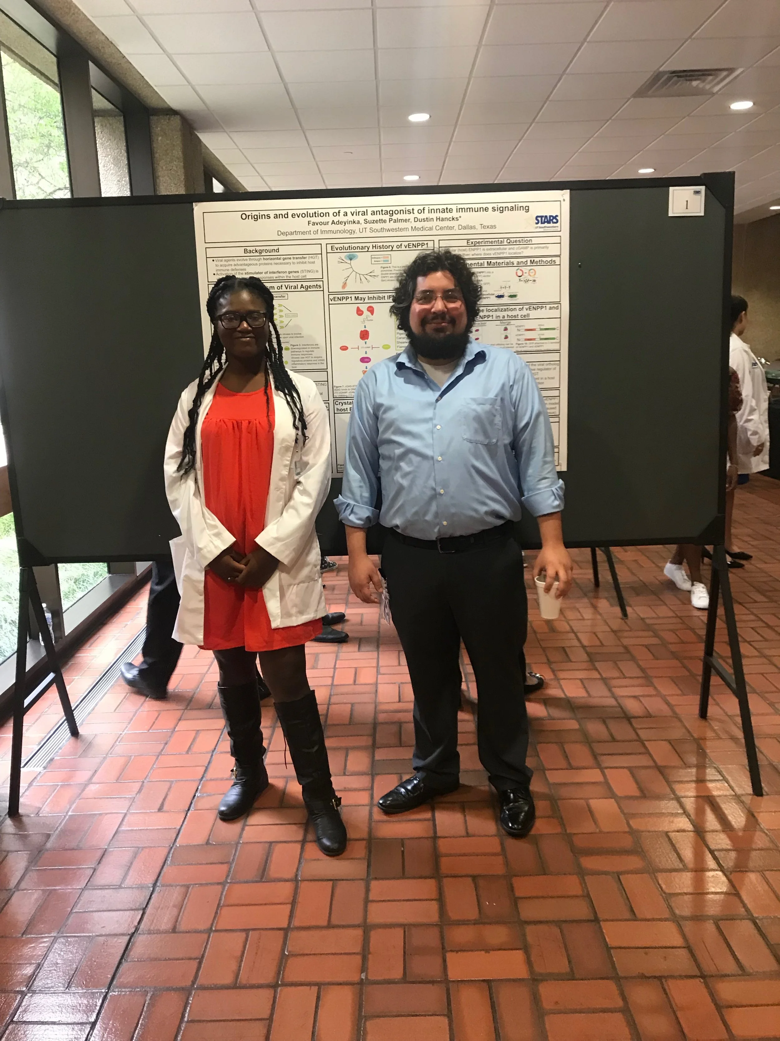 Favor and Dustin at the SURF Poster Session