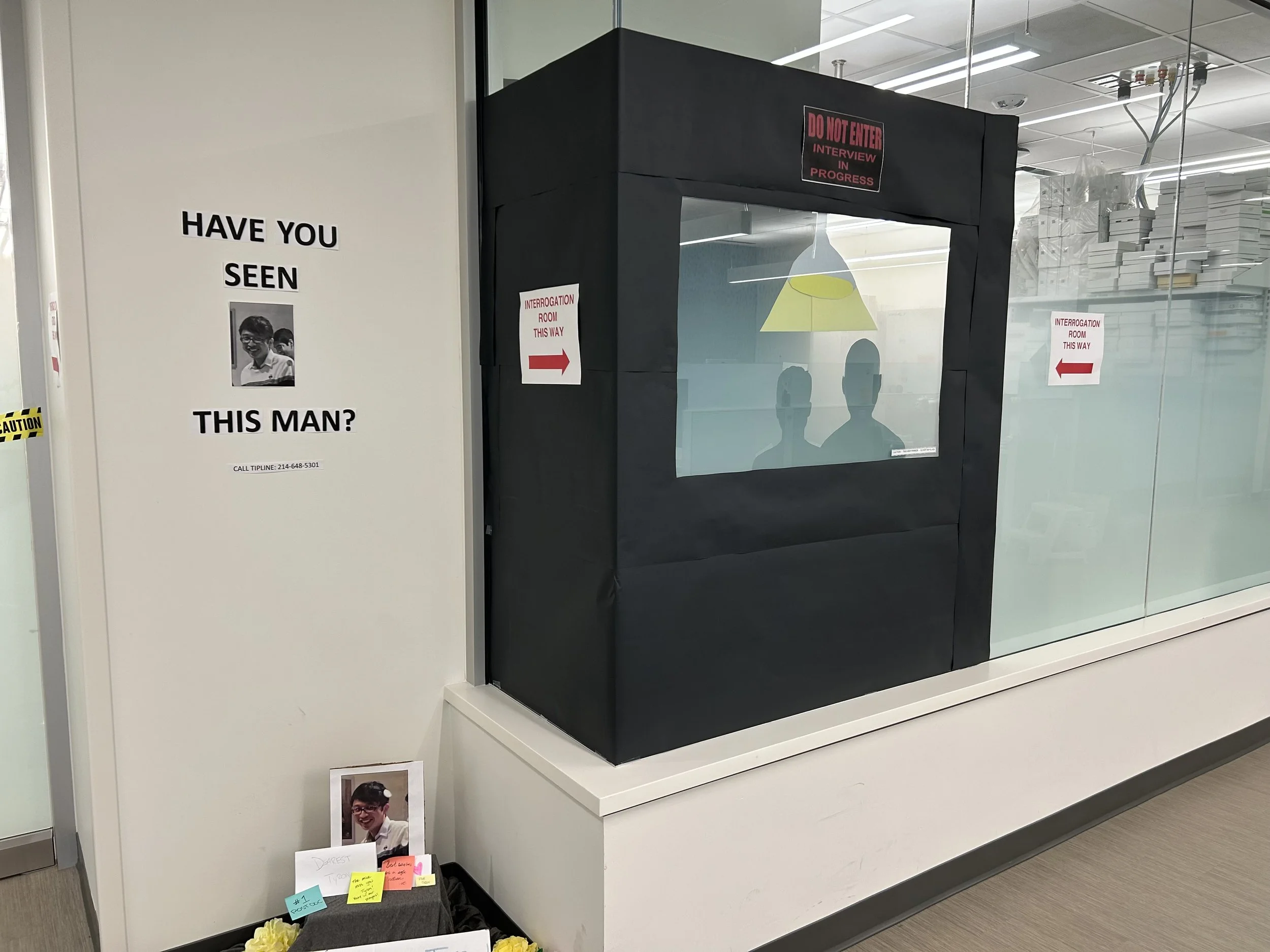 People being interrogated...