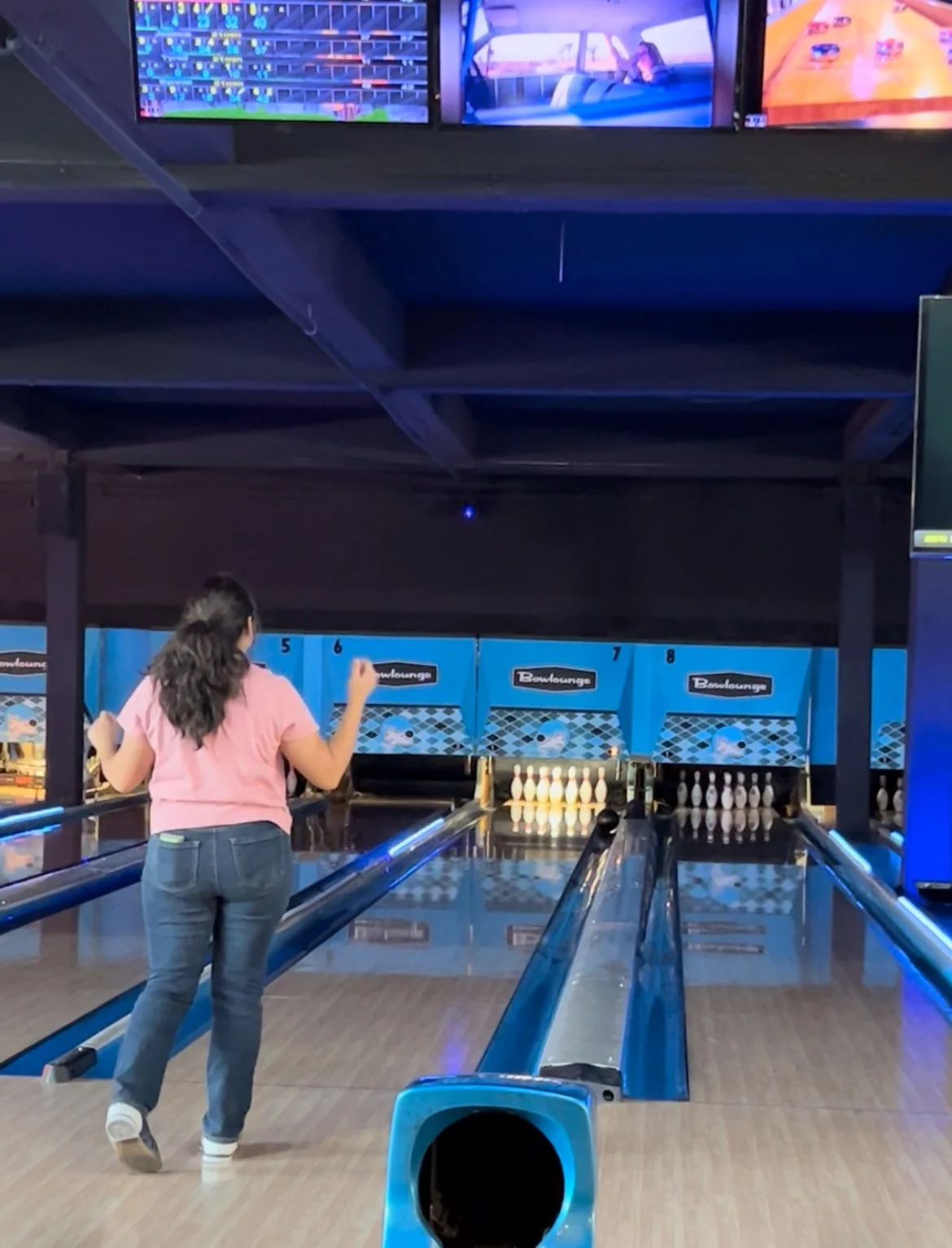 Natalia's unfortunate gutter ball