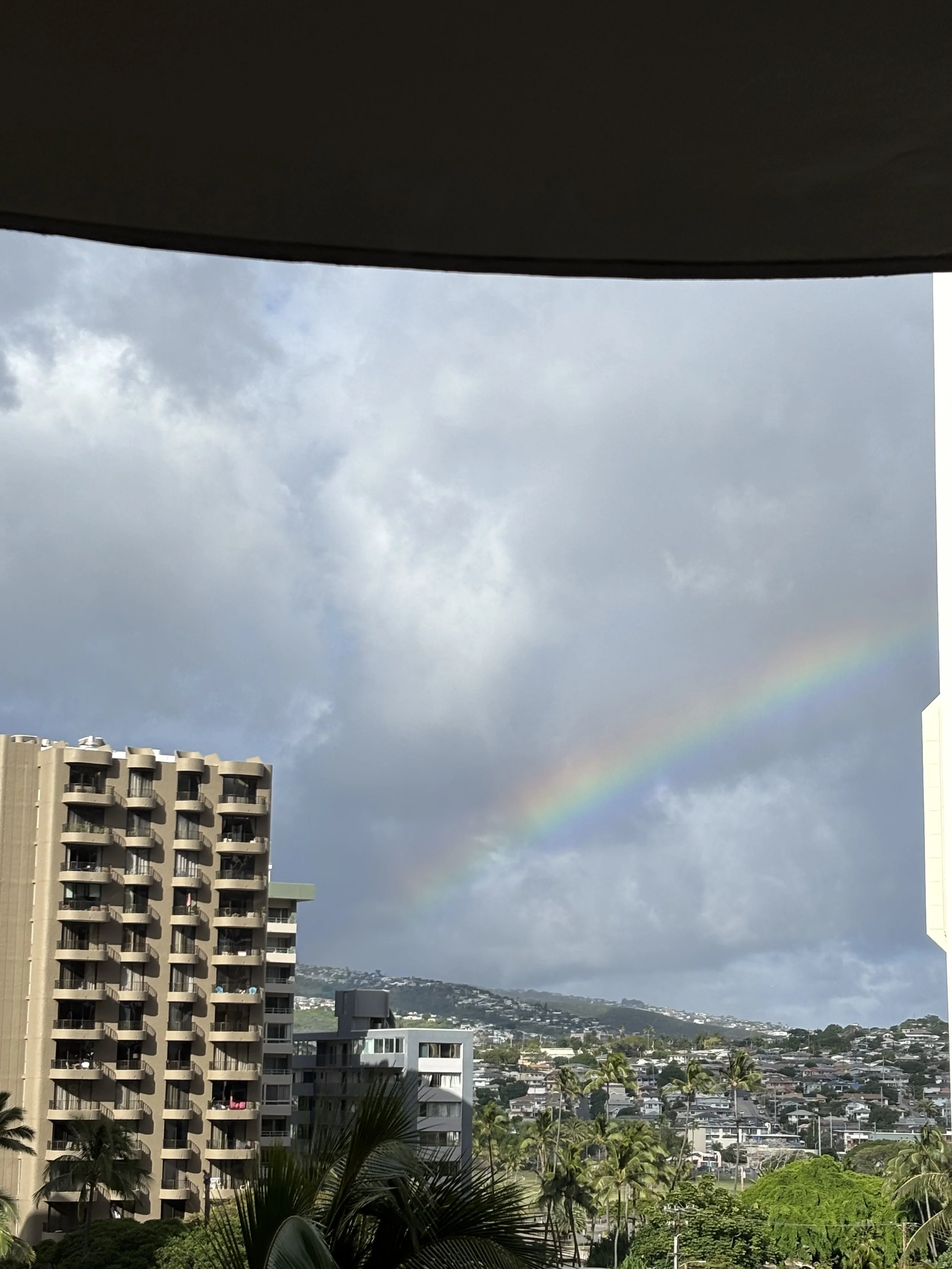 Rainbow before leaving