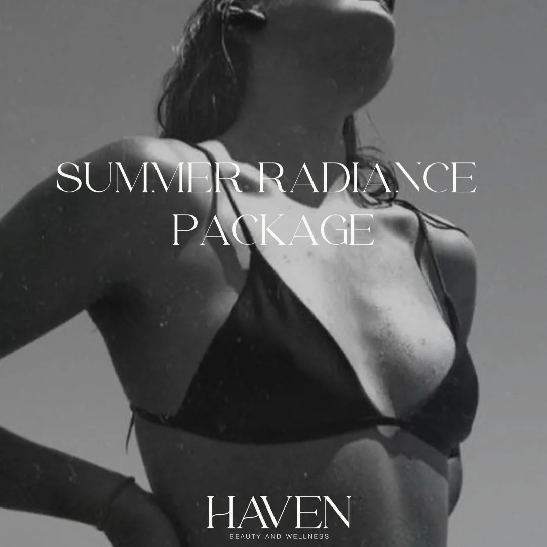 Summer Radiance Package 🤍

Experience the ultimate skin reset with our Summer Radiance Package, designed to combat the effects of sun exposure. 

This package includes an express facial to hydrate and replenish, along with a mini peel for deep exfol