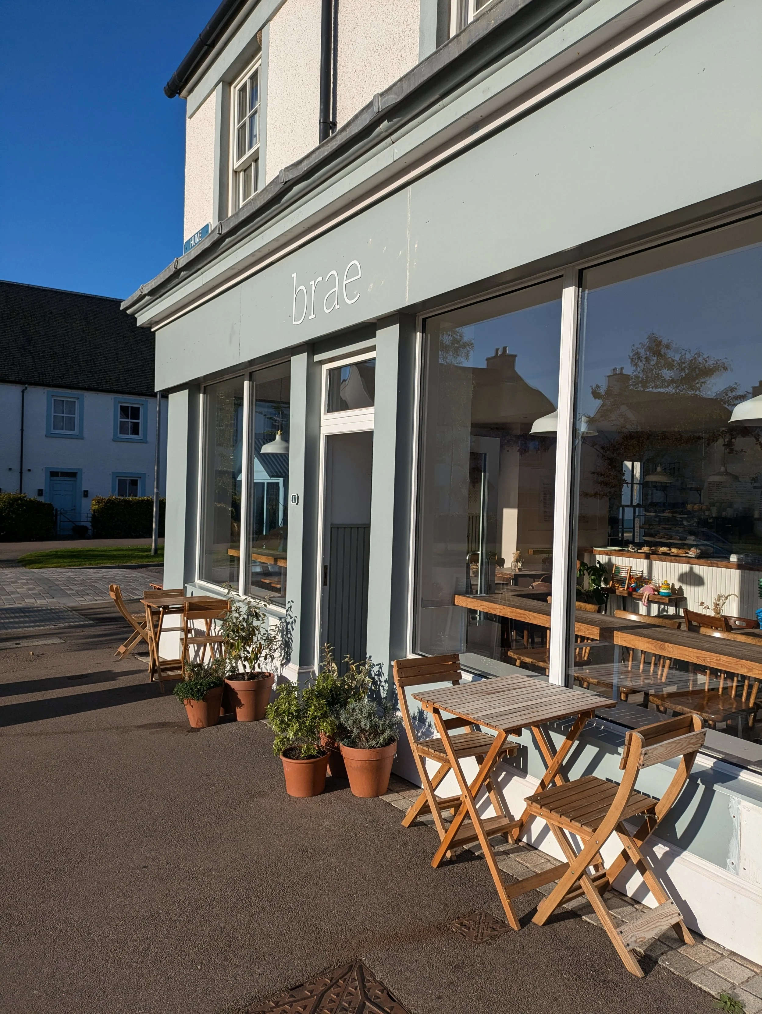 Outdoor seating at Brae in Chapelton