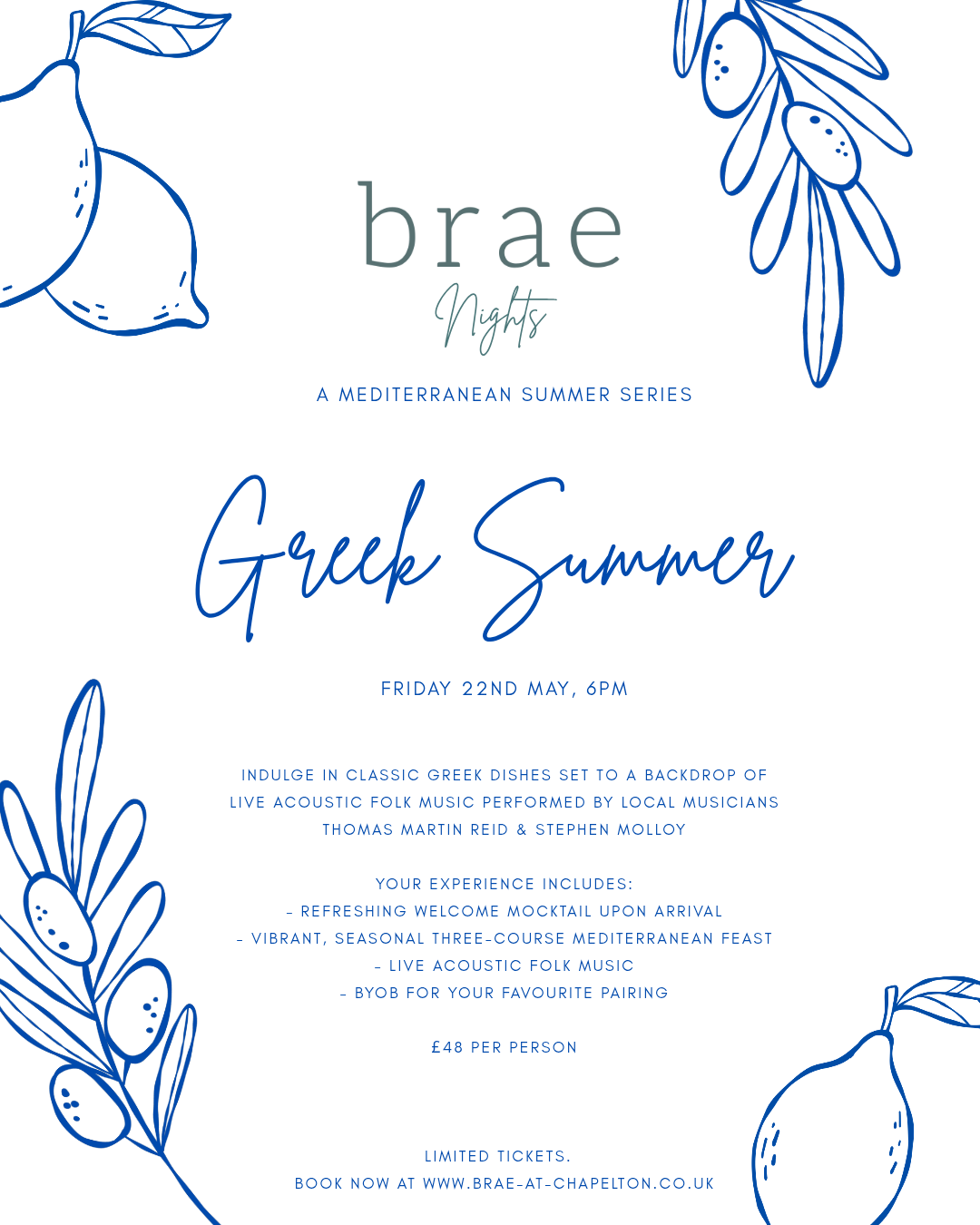 Brae Nights - Greek Summer