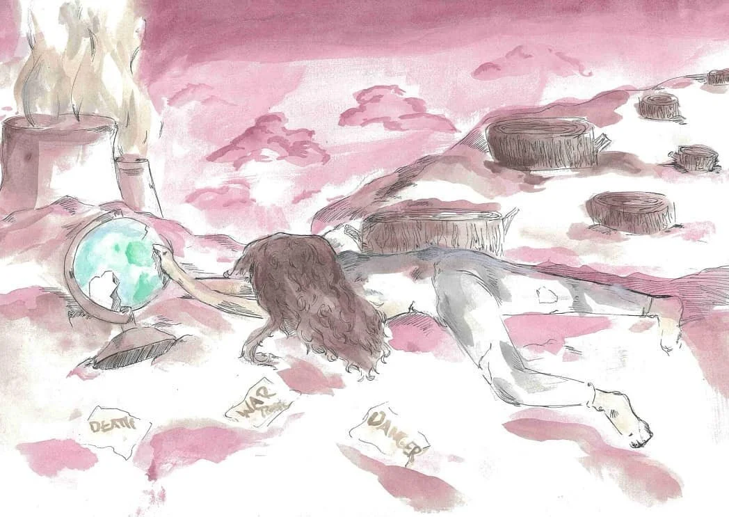 Monday 11th Novemeber 2019: Visual Storytelling - 'Our Planet' piece

Finally here is my 'Our Planet' piece for the visual storytelling, I did want to do this digitally but ended up falling back on watercolours. I wanted to focus heavily on the colou