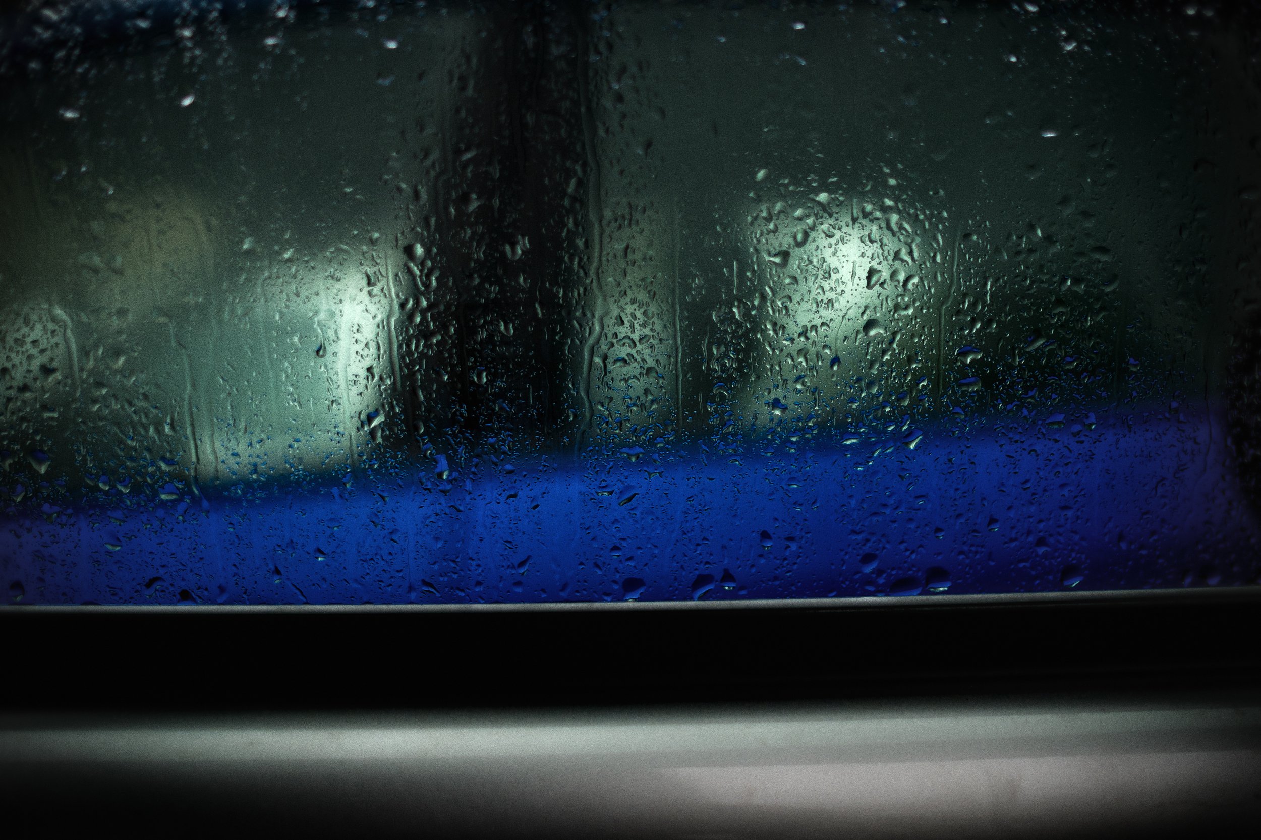 Blue Rain Abstract