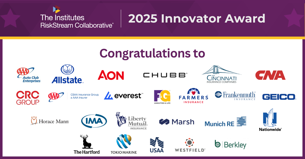 The Institutes RiskStream’s 2025 Innovator Award Recipients