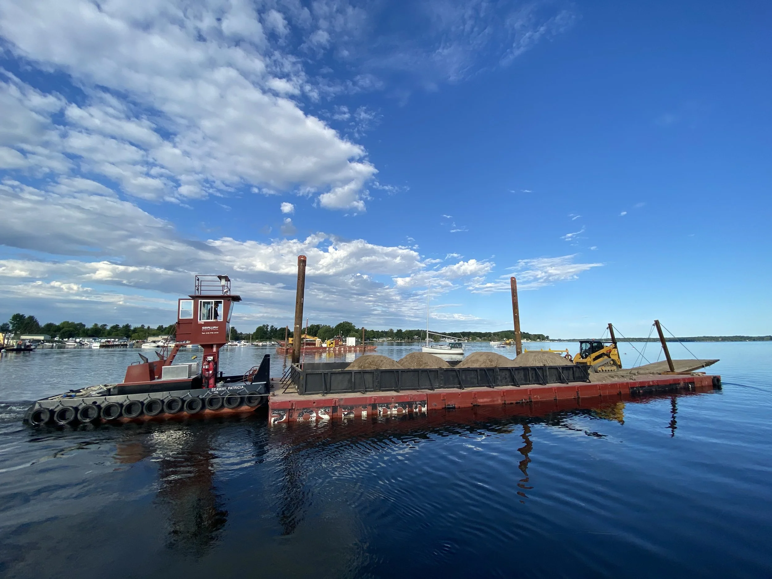 material delivery barge island thousand islands