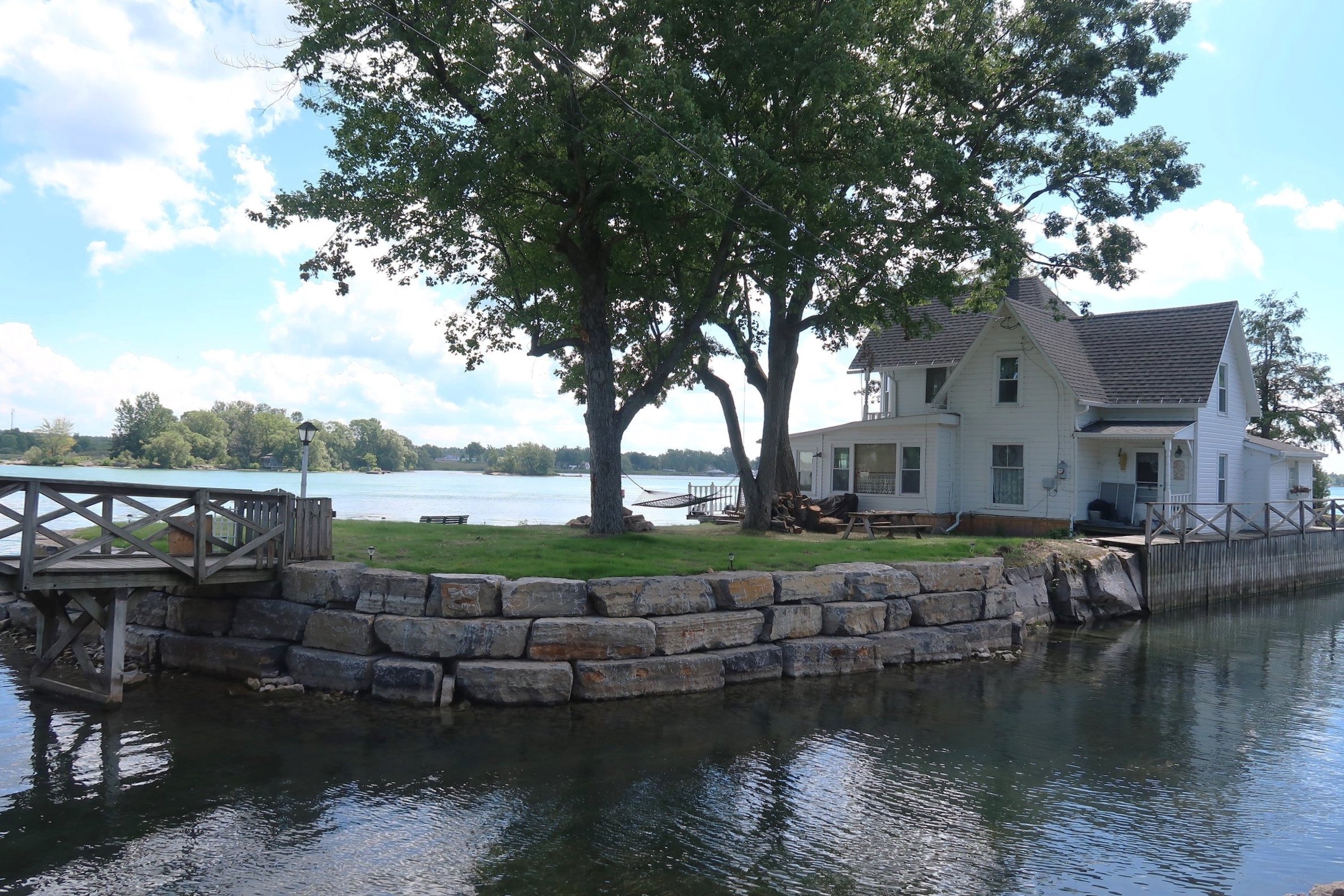 island seawall natural stone Alexandria Bay