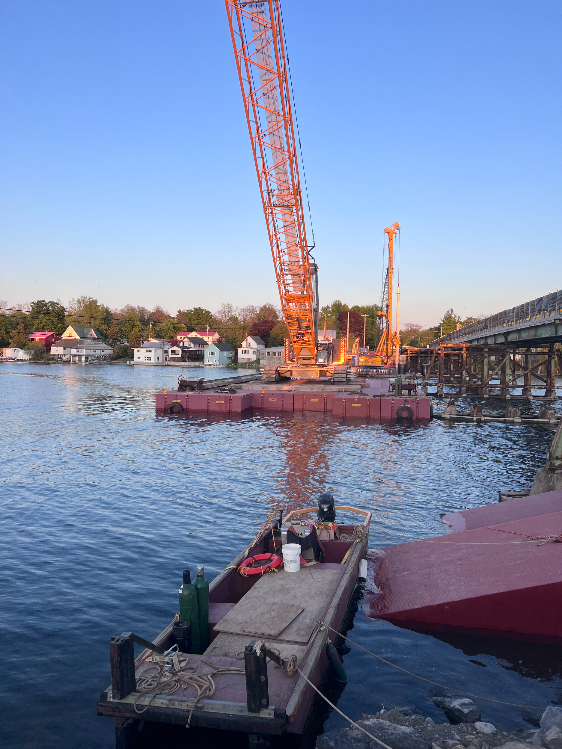 Barge Charter Chaumont Bay Bridge replacement