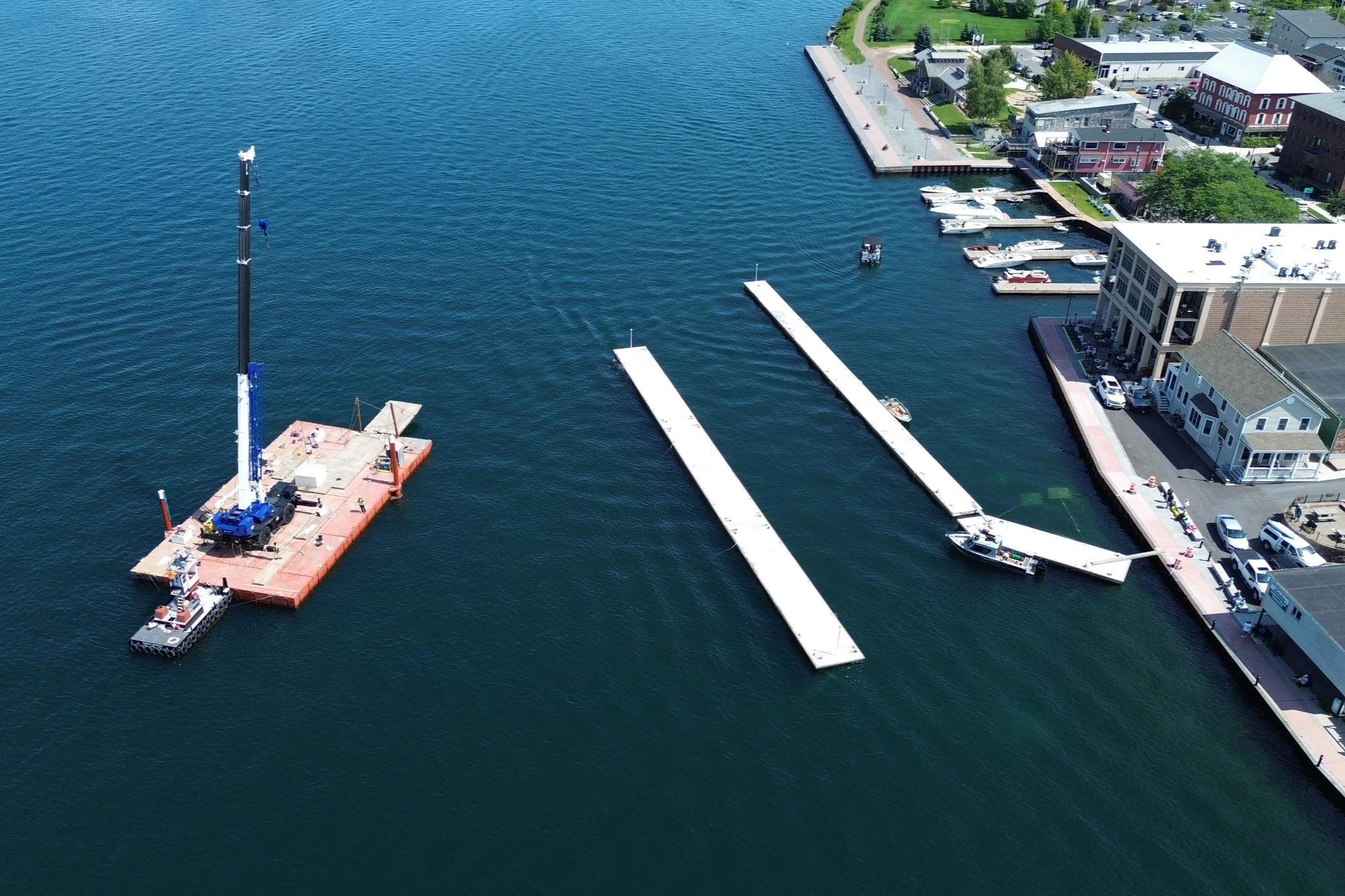 Floating dock install Clayton