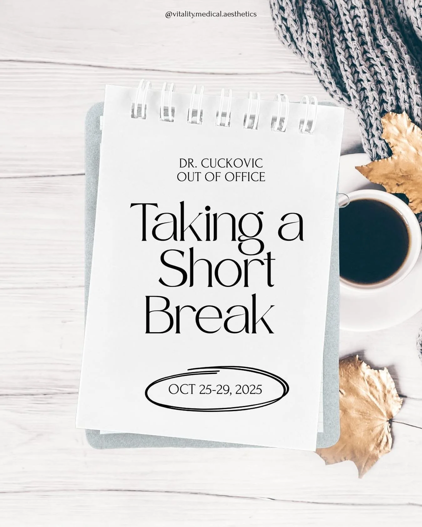 Dr. Cuckovic is out of the office Oct 25-Oct 29 resting and recharging to stay her best for you!
-
@ashleyemond_cosmetic.nurse is still available for appointments, and online booking is still available!
-
Appointments with Dr. Cuckovic will resume on