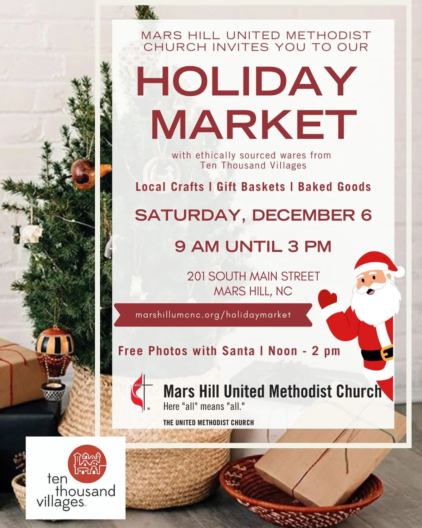 Don&rsquo;t miss Santa in Mars Hill + our Holiday Market 🎅

#WNC #MarsHillNC #MadisonCountyNC