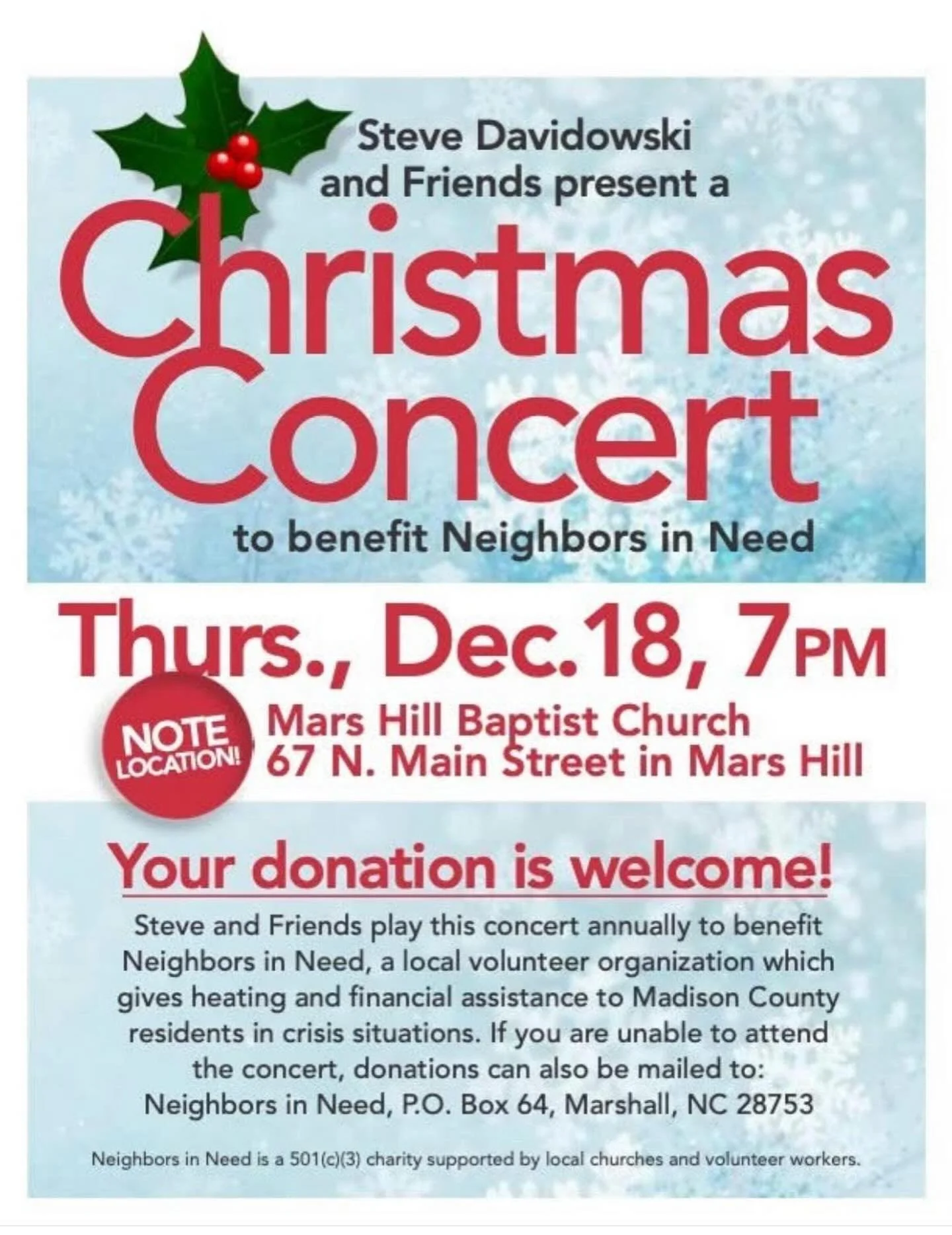 Mark your calendar 📅 for Thursday 🎶

#MarsHillNC #WNC #MadisonCountyNC