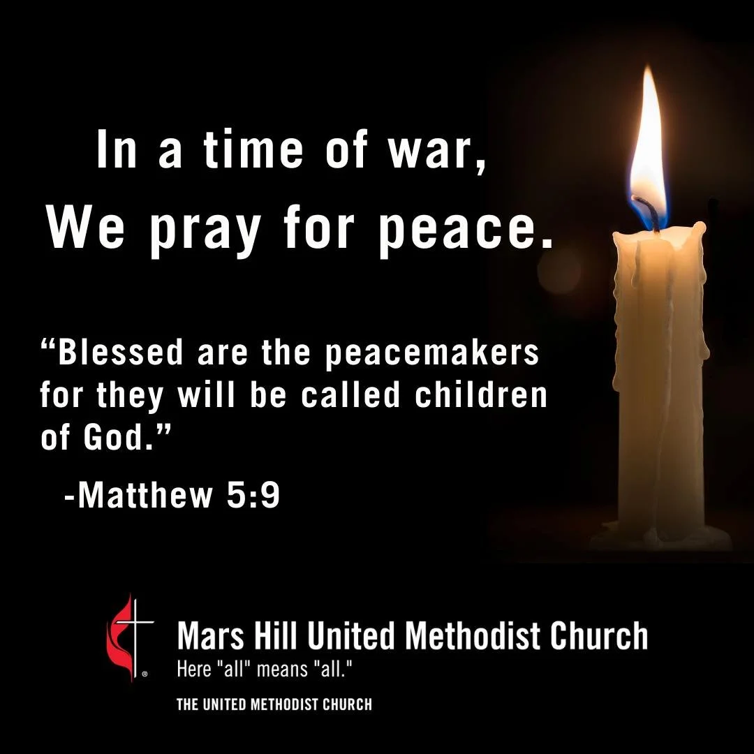 In moments of war, the Church does not celebrate violence. We lament. We pray. We seek the way of Christ.

Every life bears the image of God.

We ask for protection of the innocent and courage for leaders to choose restraint.

Lord, have mercy.

#UMC