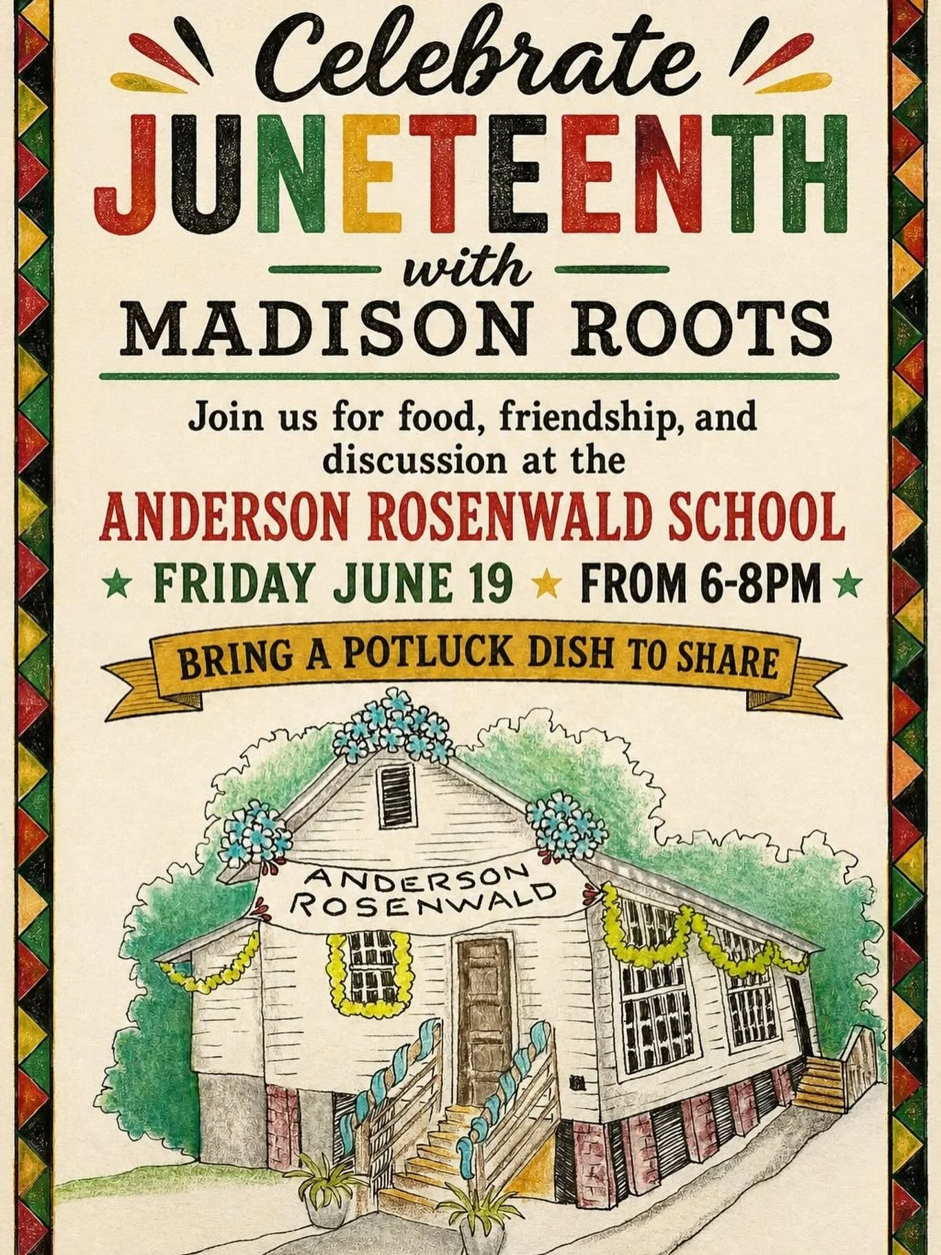 ❤️💚🖤 There are places that remember: old schoolhouses, wooden floors, doorways worn smooth by generations of feet.

For Mars Hill, the historic Anderson Rosenwald School is one of those places.

On Juneteenth, people will gather there again. They&r