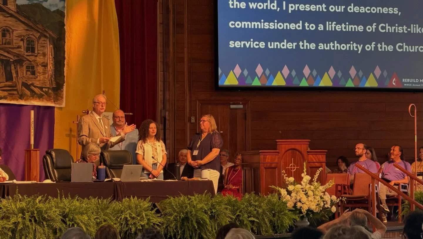 We sit in the wide, sweeping circle of Stuart Auditorium. Above our heads, the huge, century-old wood roof curves around us, holding a hundred years of prayers and mountain rain. 

Sometimes holy conferencing feels like a mountain of paper, dry repor