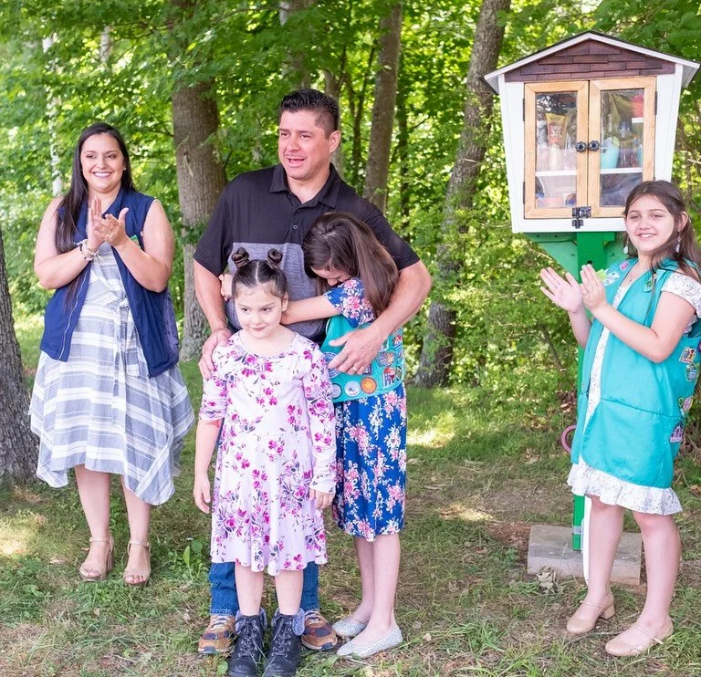 ❤️ Go back to 2022. It started as a fierce, concrete dream held by a local Girl Scout troop. They saw a hunger in this town, went to the grocery store, bought food right off the shelves with their cookie sales, and brought it right here. 

Then the c