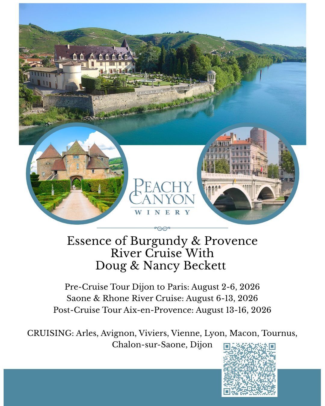 We are cruising again!  Join Doug &amp; Nancy (and Cynthia) for a River Cruise down the Saone and Rhone rivers.