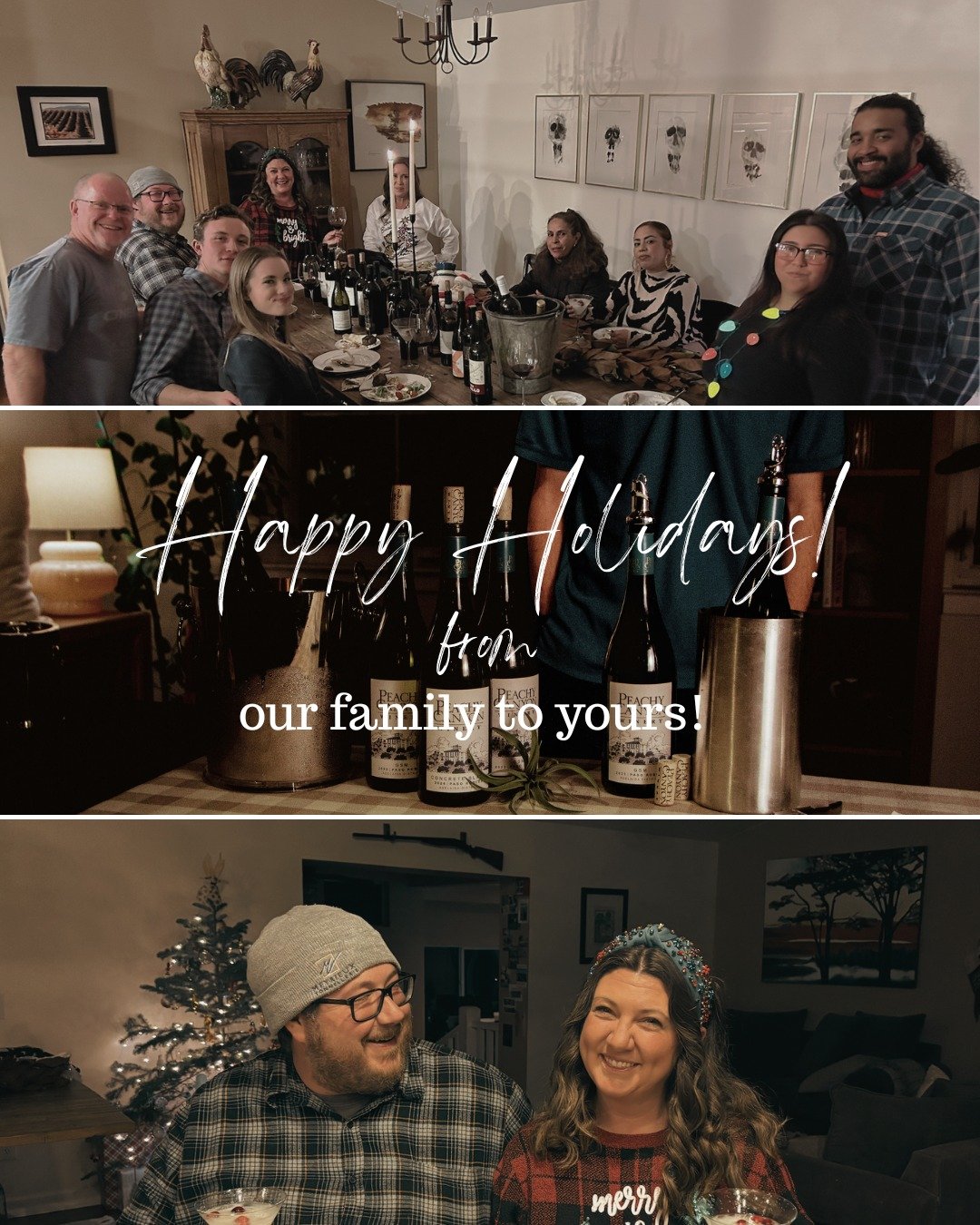 Happy Holidays from our family to yours! Between the hustle and bustle of the season, don&rsquo;t forget to pause, pour a glass, and celebrate the little moments. 

#christmasdecorations #christmastourism #christmasvacation #tastingroom #holidayseaso