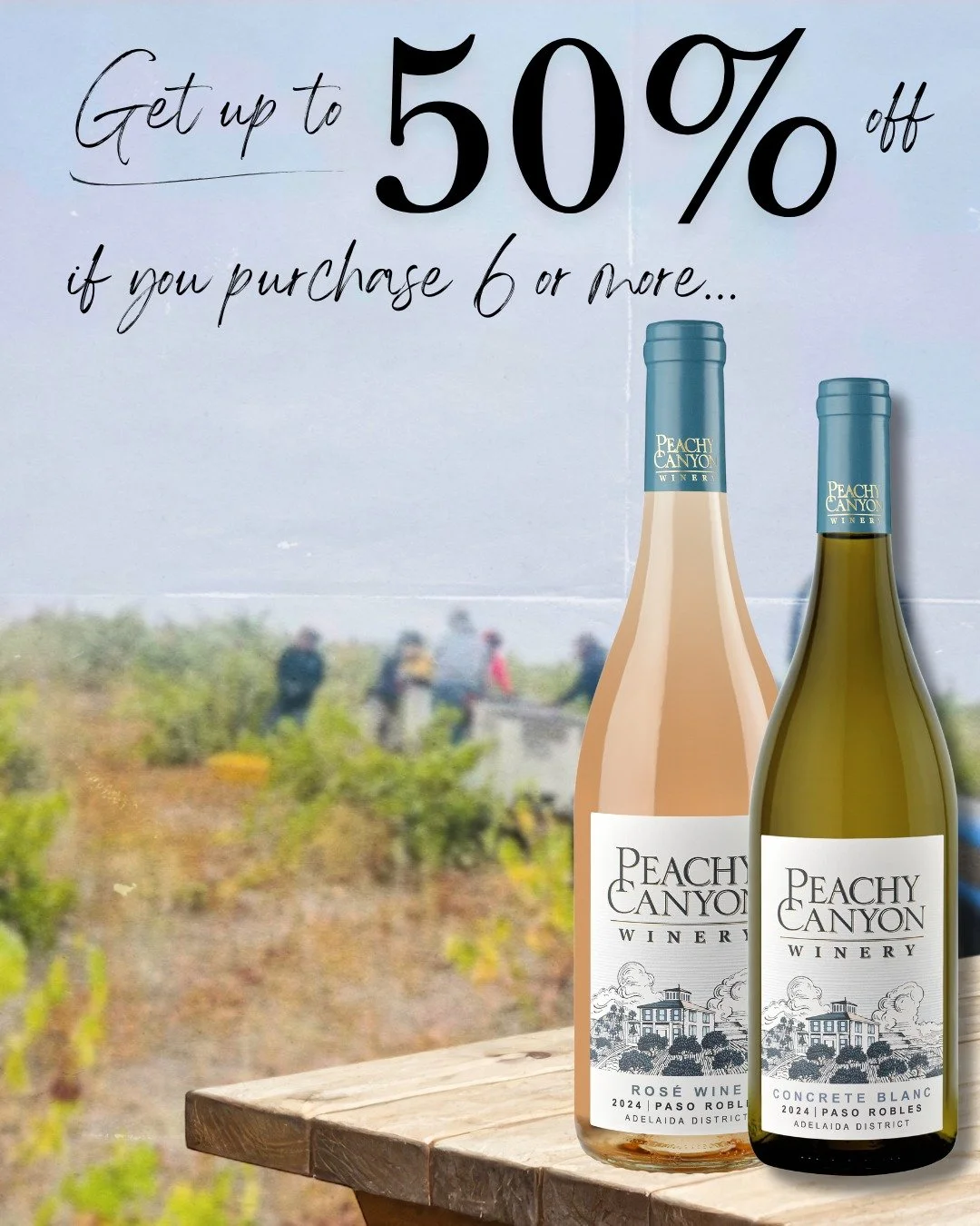 We want to sincerely thank you for your kind words and support during this difficult time. For the first time ever we&rsquo;re offering our 2024 Ros&eacute; and 2024 Concrete Blanc at special pricing: 50% off for Club Members and 25% off for Non-Club