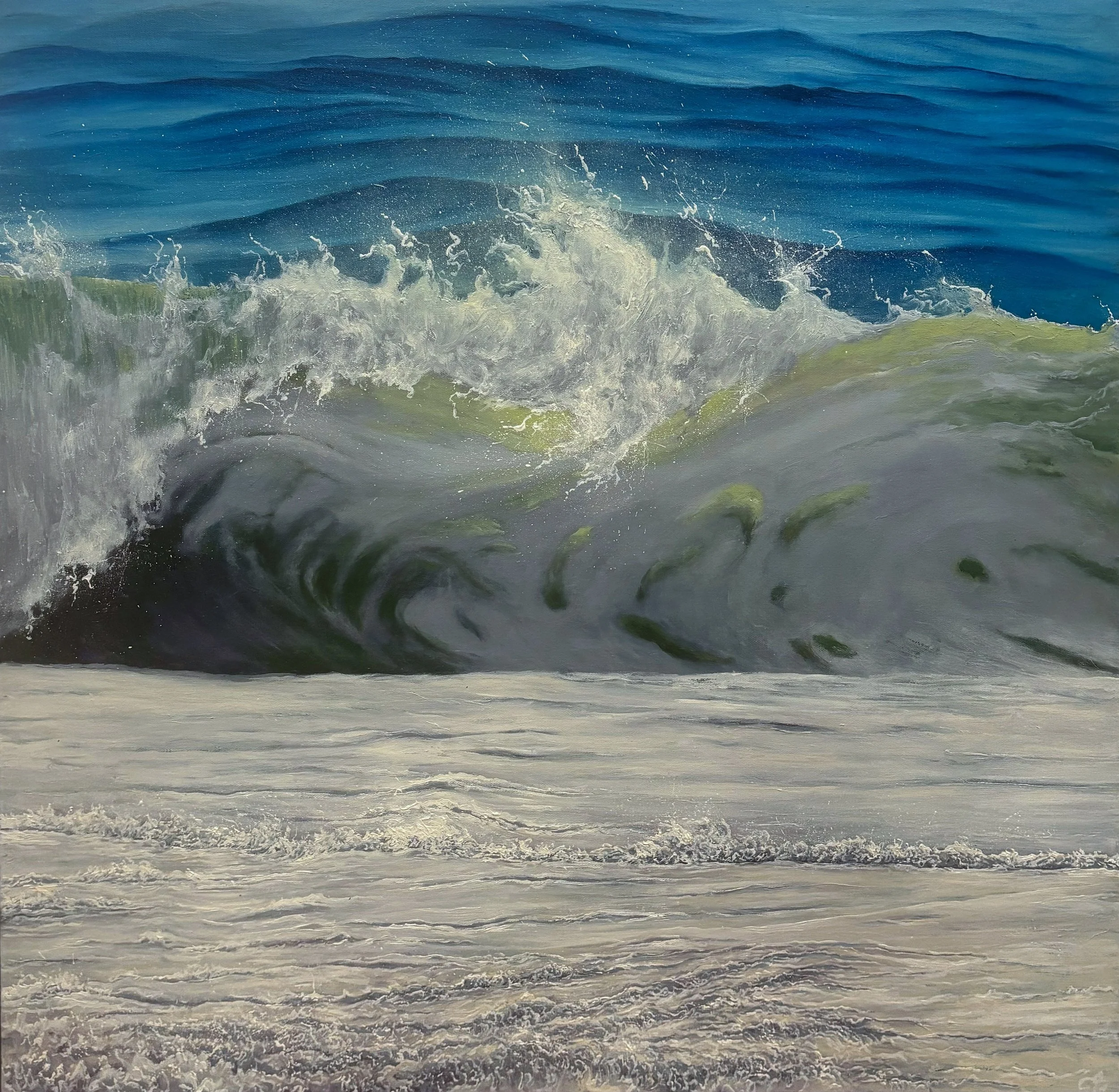 Feel The Spray
Oil on Canvas
30"X 30"
2025
$2,200.00