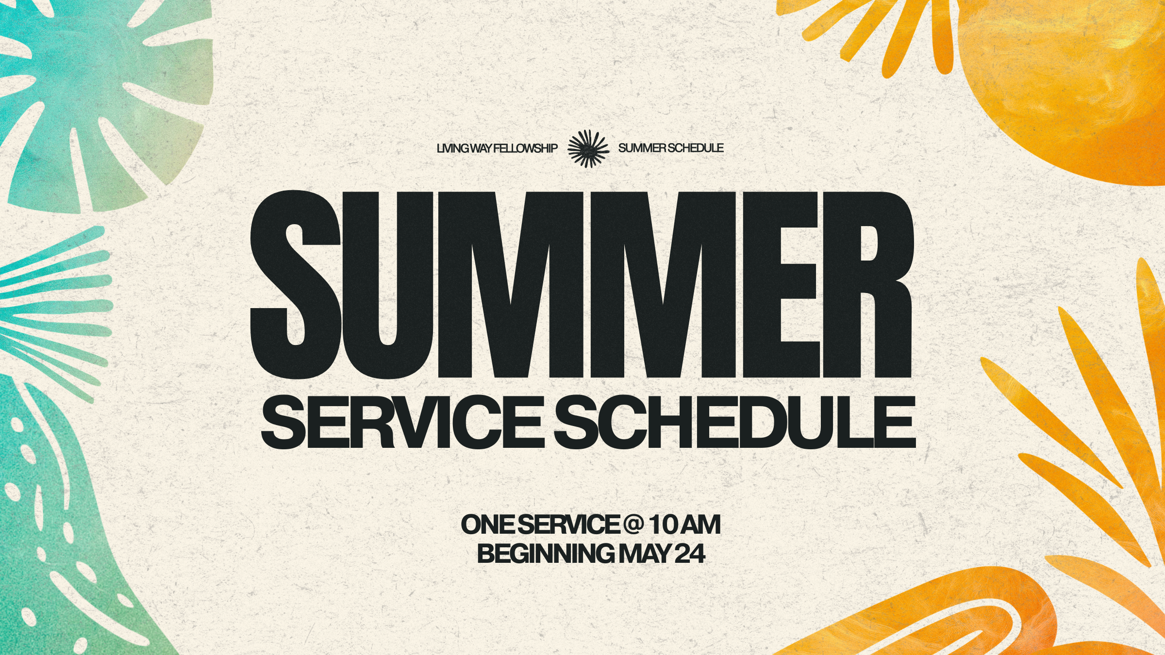 Summer Service Schedule
