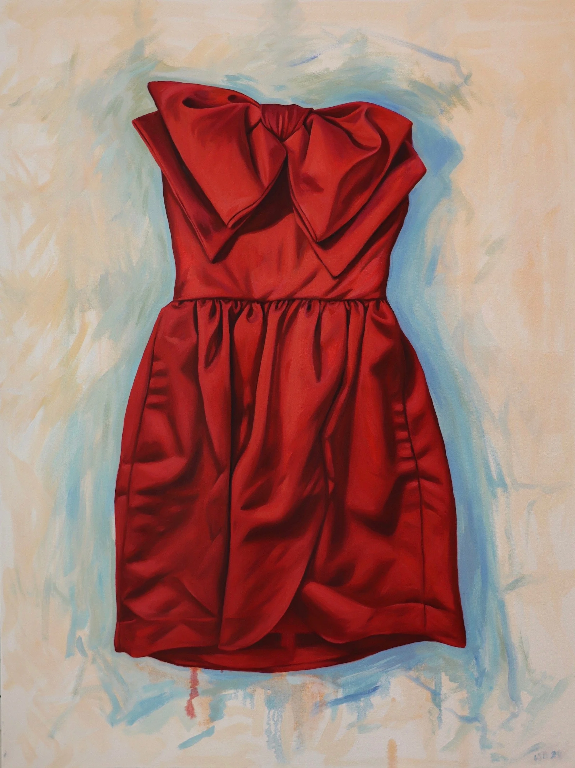 "Mom's Dress, '86", Oil on Canvas, 36 x 48"